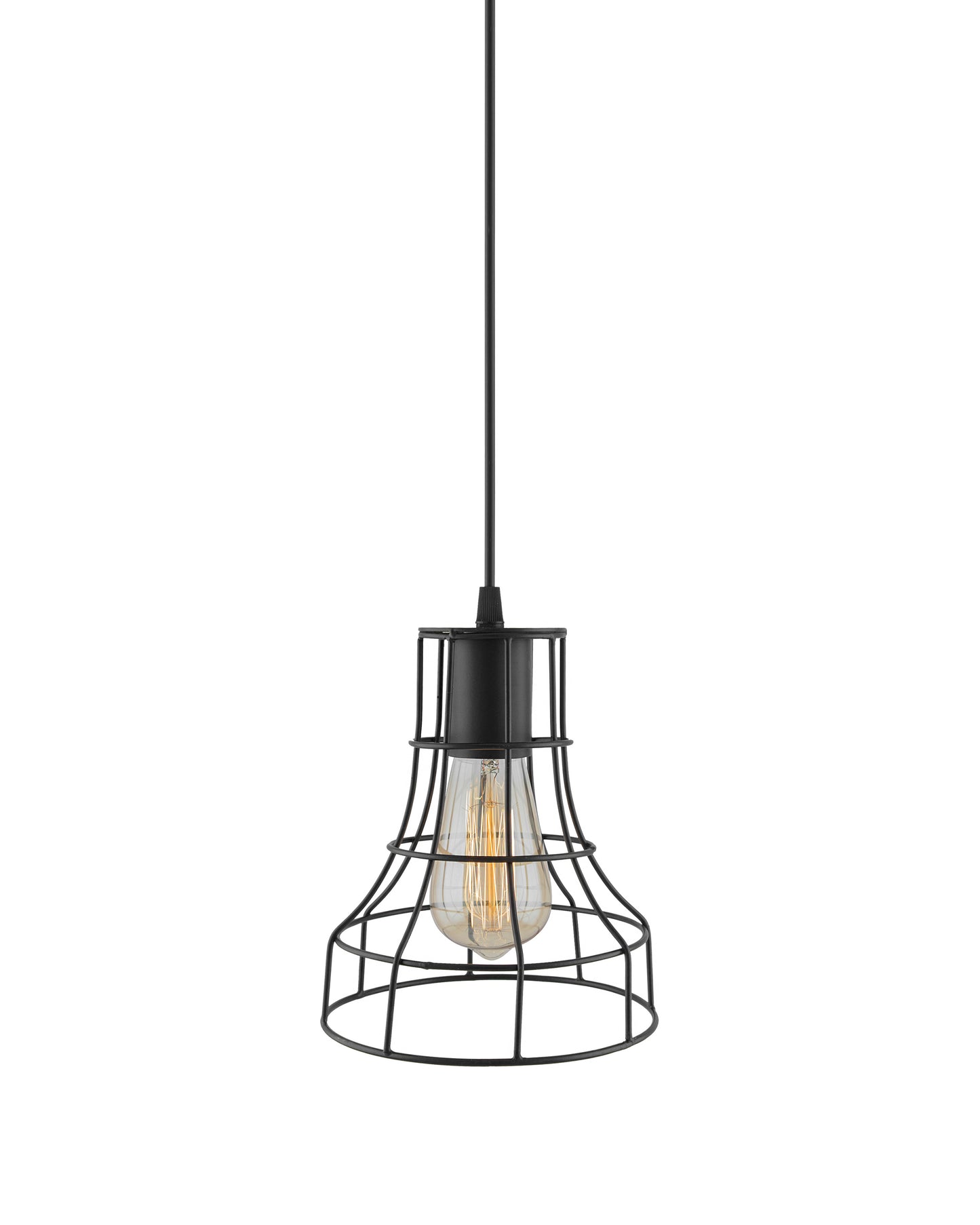 E27 Ediosn Vintage Black Metal Shade Hanging Light, Pendant Ceiling Light Lamp