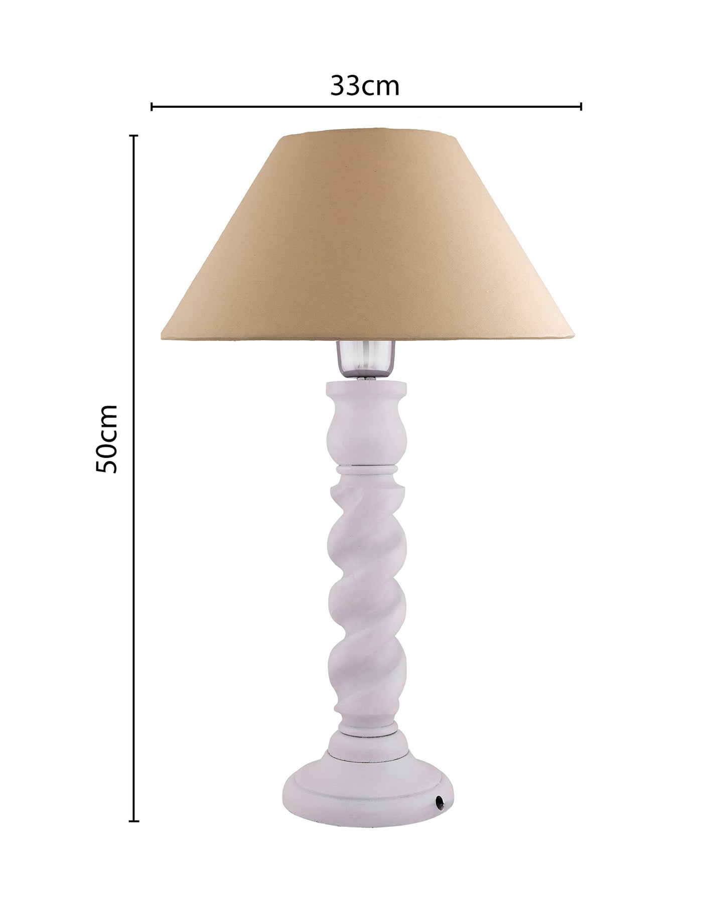Classic Twister Table lamp white with Shade
