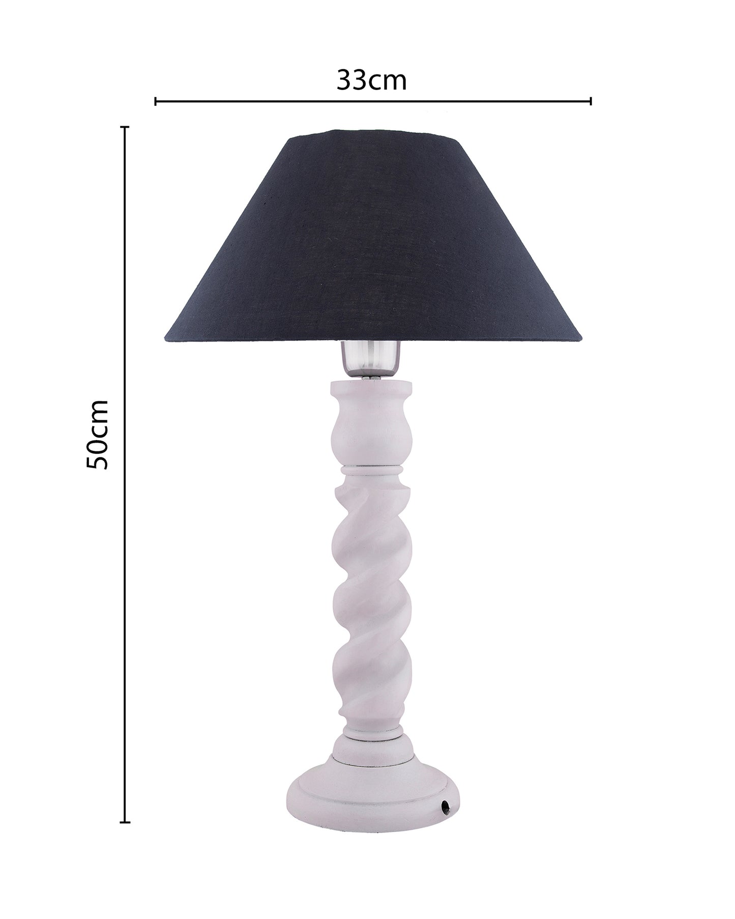 Classic Twister Table lamp white with Shade