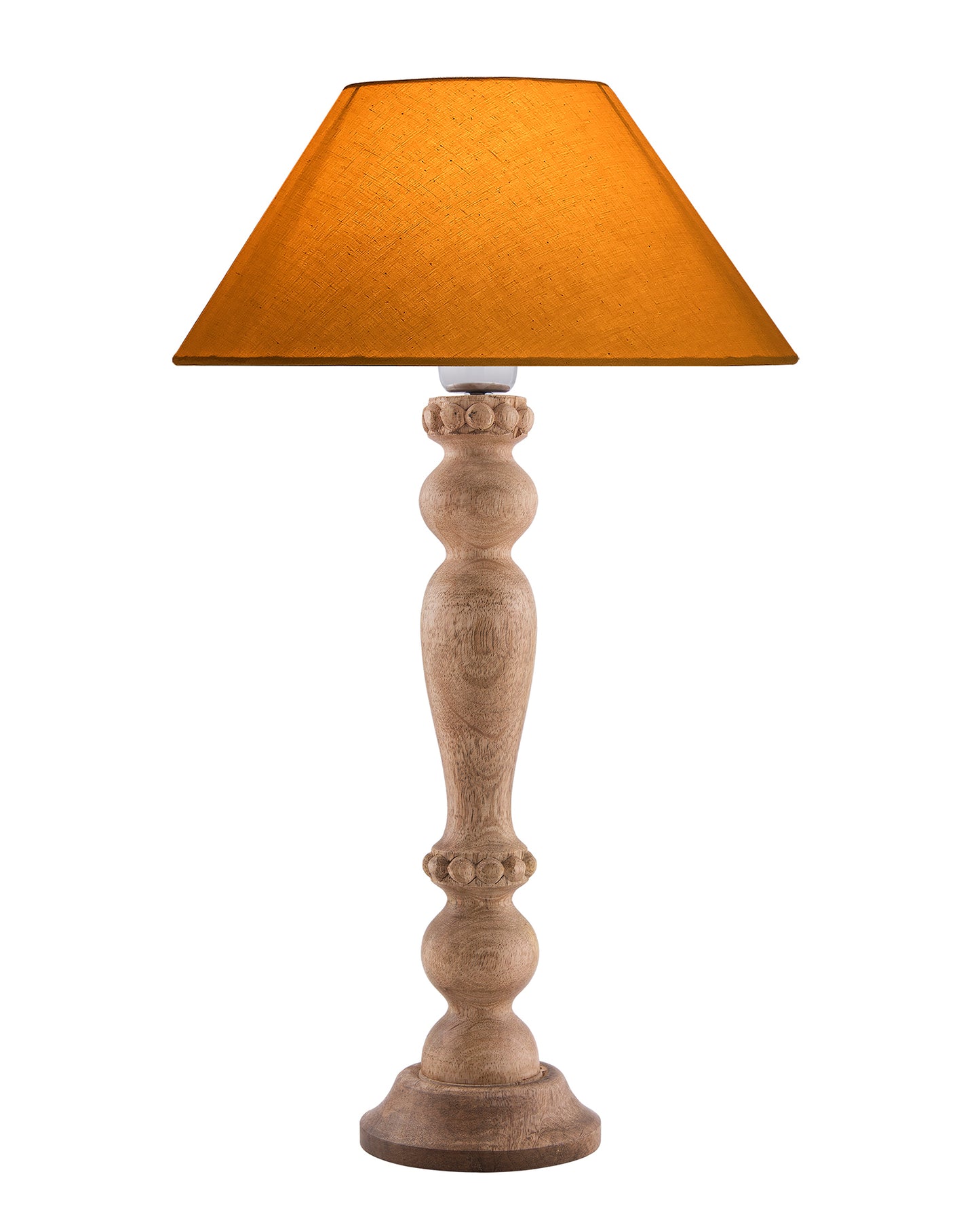 Eureka Polka Natural Wood Table Lamp With Shade