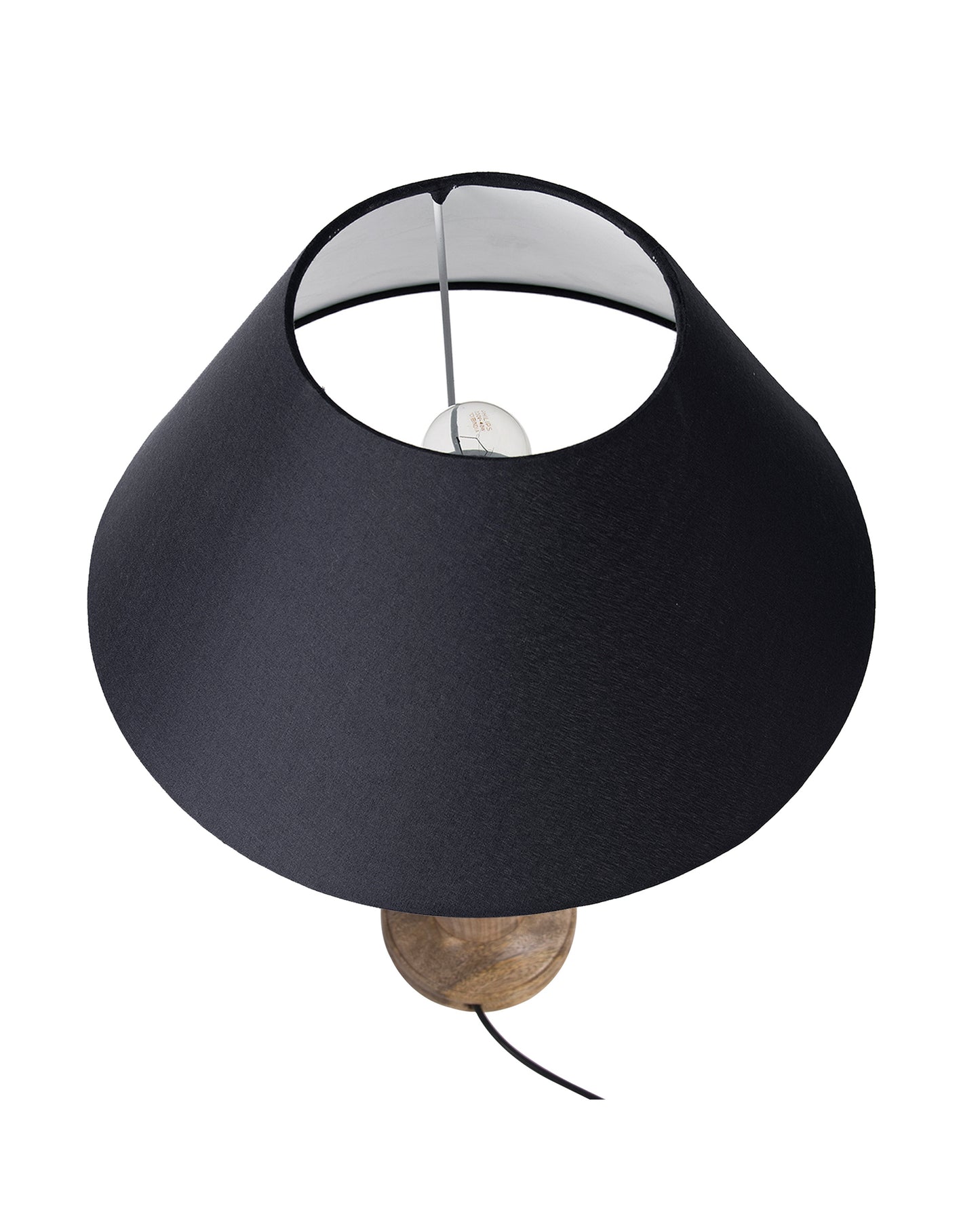 Mabel Rustic Wood Table Lamp with Shade