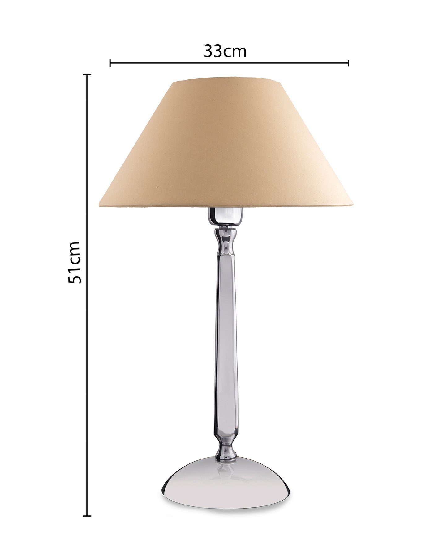 Classic Cubist Chrome Lamp with Shade