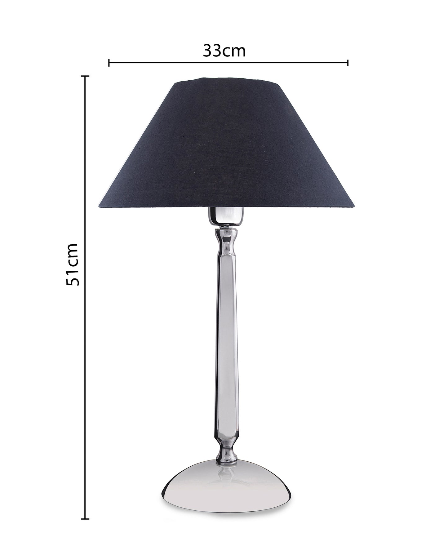Classic Cubist Chrome Lamp with Shade