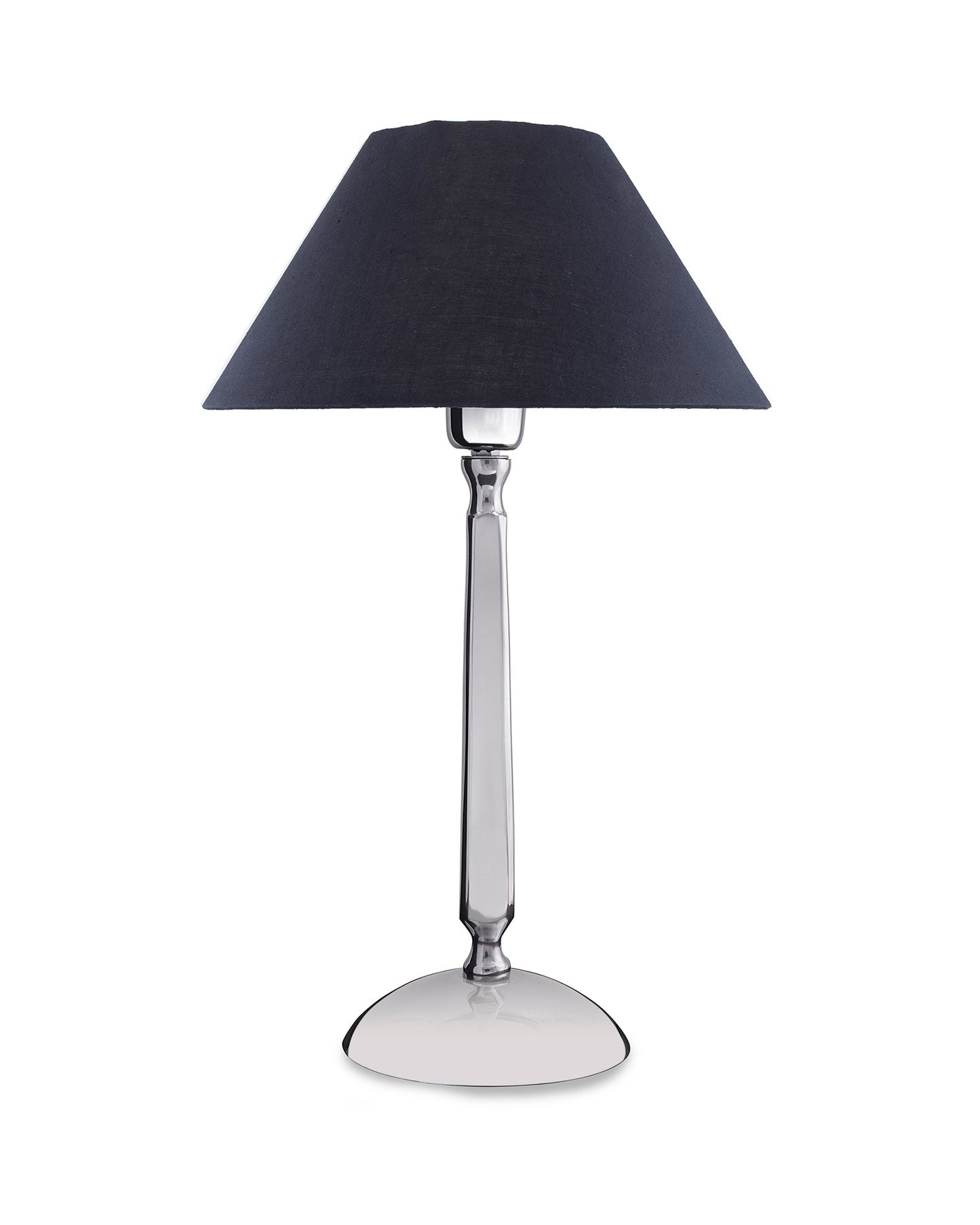 Classic Cubist Chrome Lamp with Shade