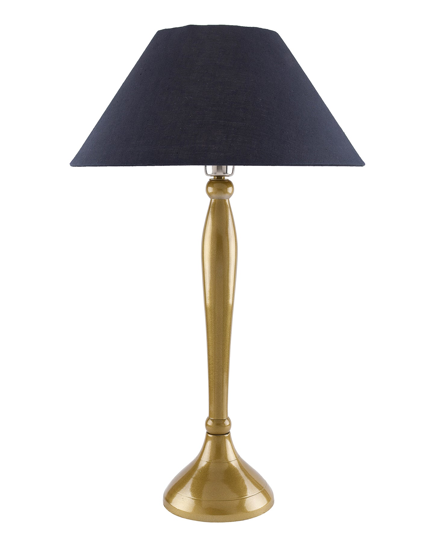 Royal Ovoid gold brushed lamp with shade