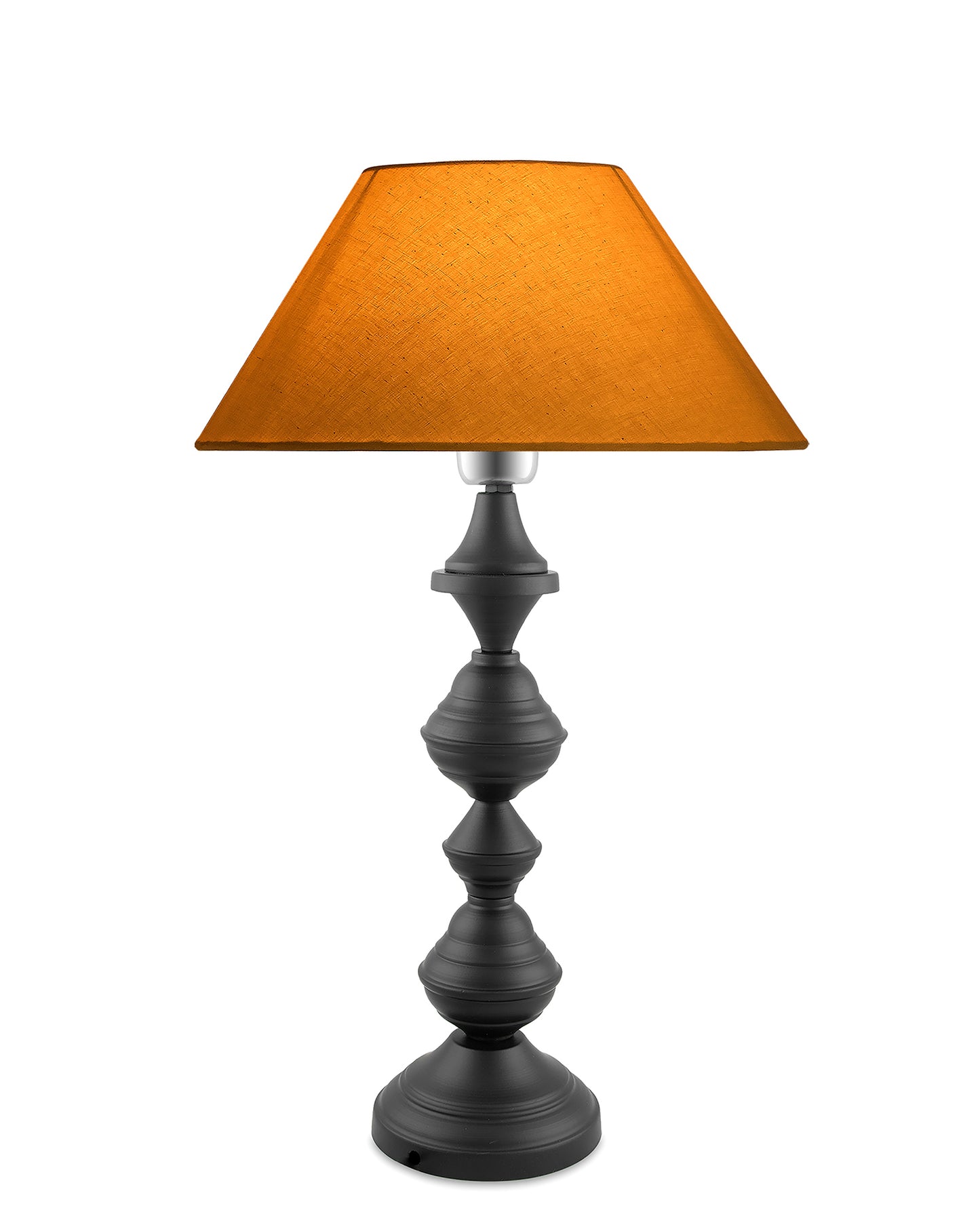 Nordic waterdrop matt black table lamp with shade