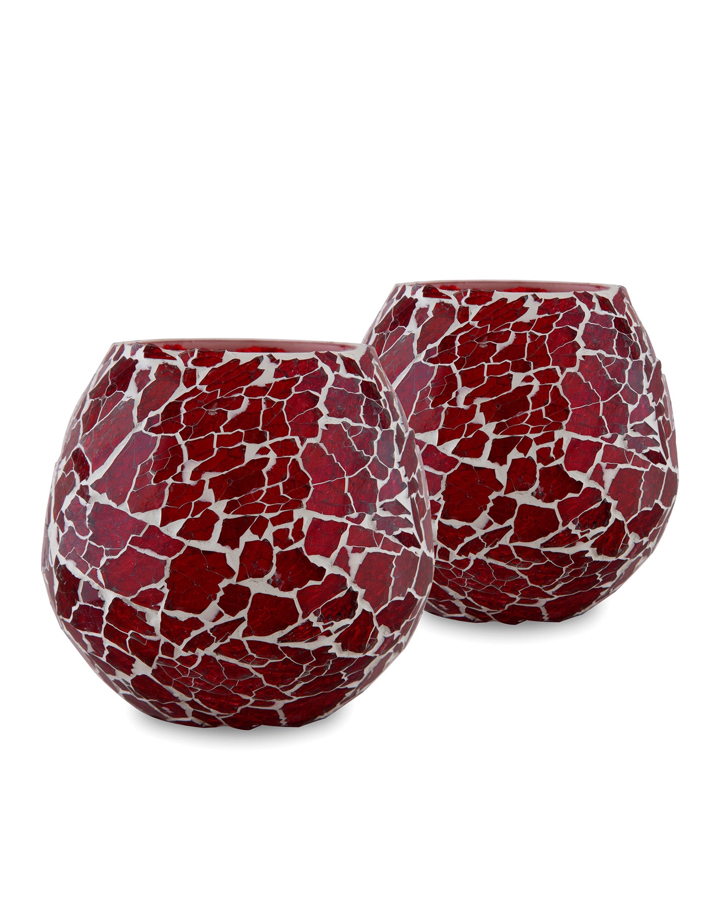 Moroccan Glass Mosaic Candle Holder, Tea Light holder Votive, Set of 2