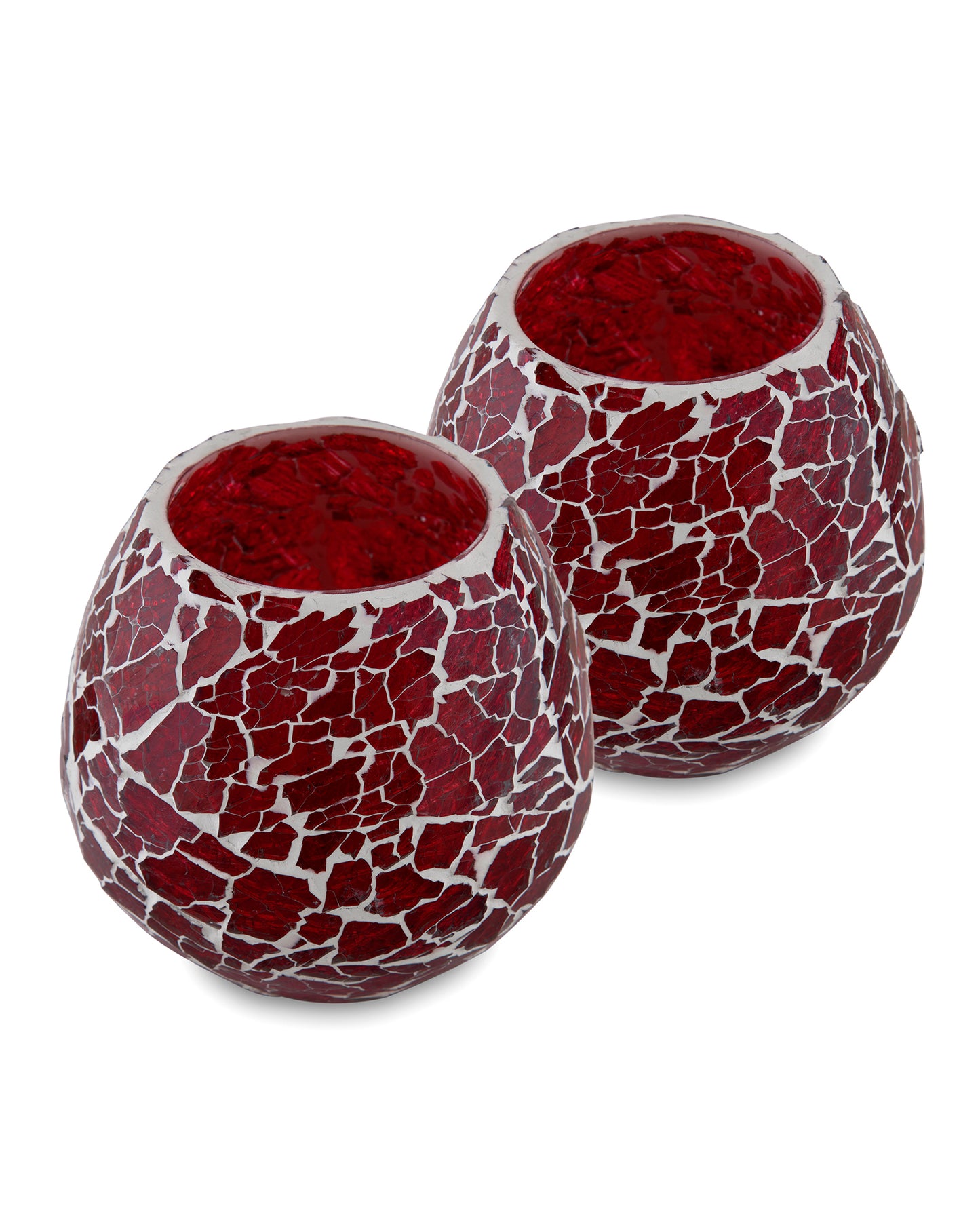 Moroccan Glass Mosaic Candle Holder, Tea Light holder Votive, Set of 2