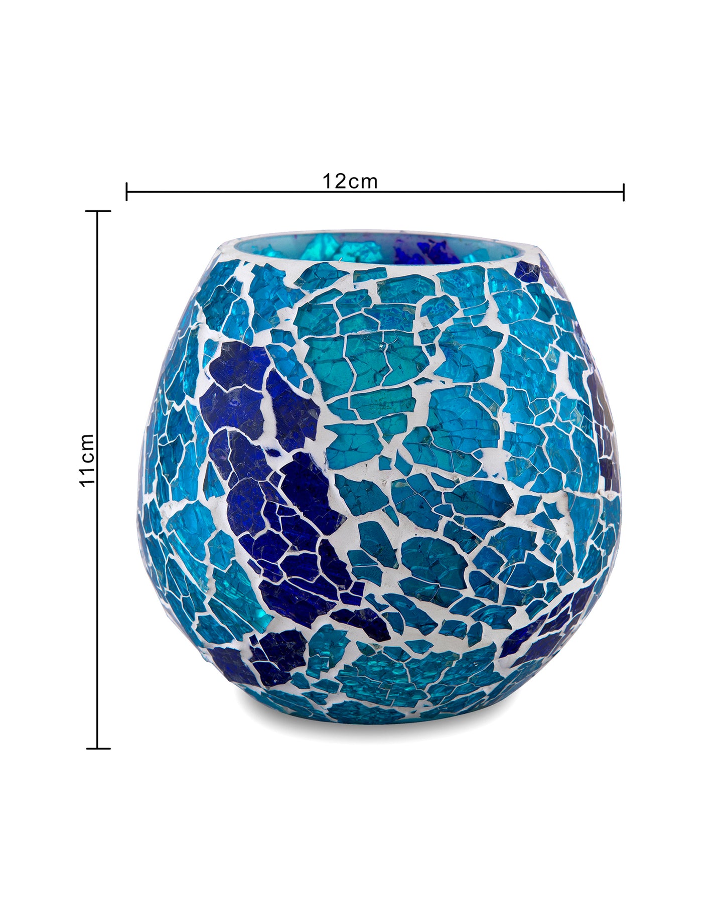 Moroccan Glass Mosaic Candle Holder, Tea Light holder Votive, Set of 2