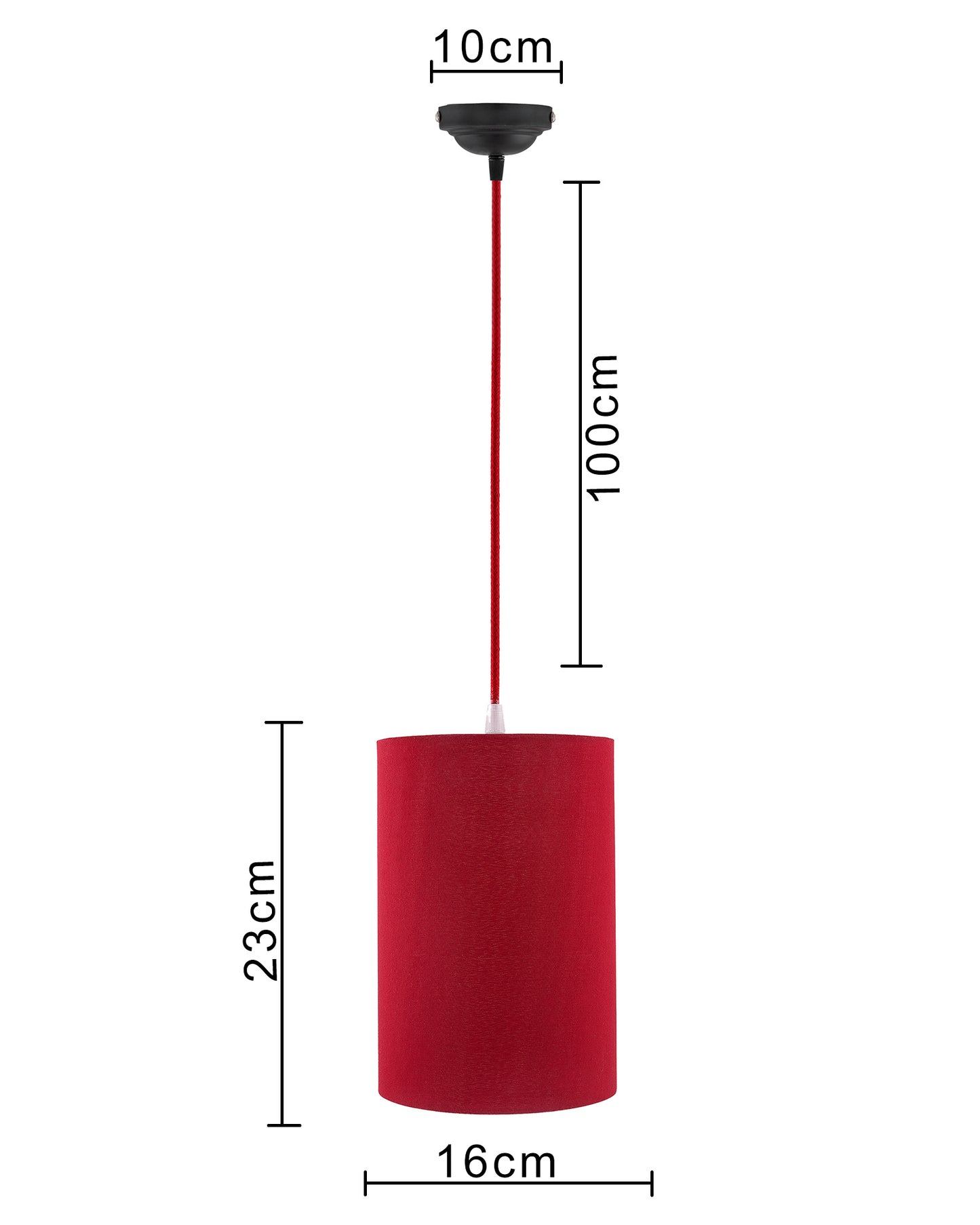 Classic Cylinder Hanging Shade, Hanging Pendant Light with Fixture