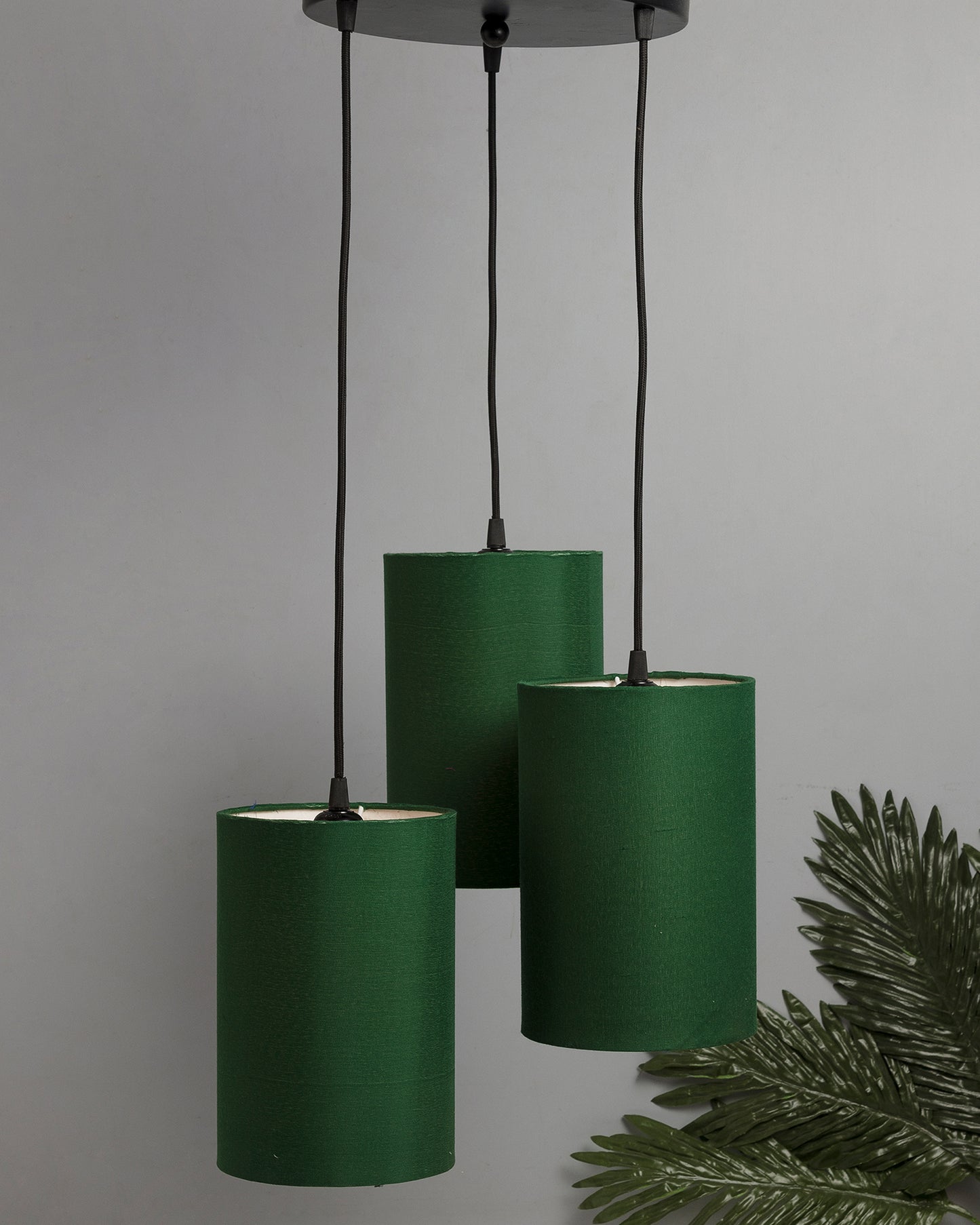 3-Lights Round Cluster Chandelier Classic CylinderHanging Shade Pendant, Decorative, Black, URBAN Retro, Nordic Style, LED/Filament Bulb