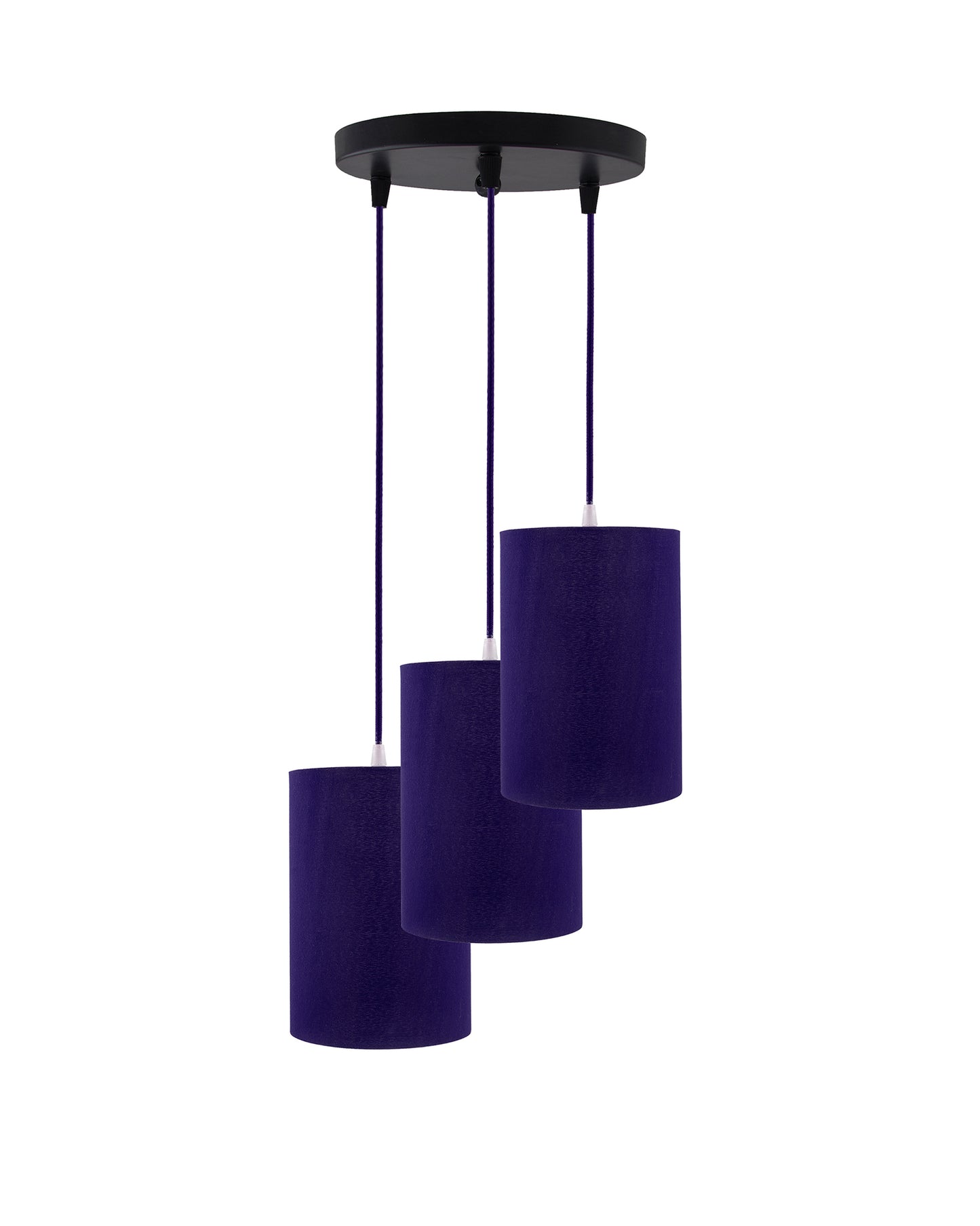 3-Lights Round Cluster Chandelier Classic CylinderHanging Shade Pendant, Decorative, Black, URBAN Retro, Nordic Style, LED/Filament Bulb
