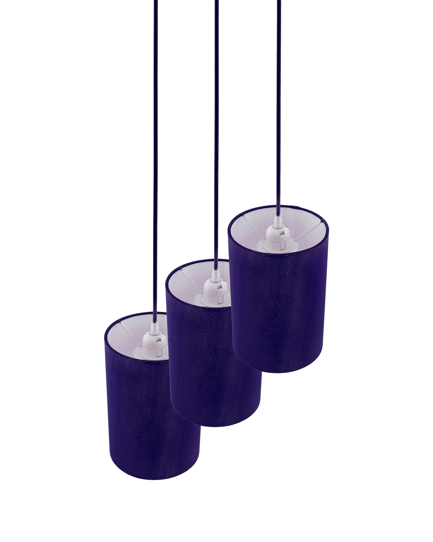 3-Lights Round Cluster Chandelier Classic CylinderHanging Shade Pendant, Decorative, Black, URBAN Retro, Nordic Style, LED/Filament Bulb