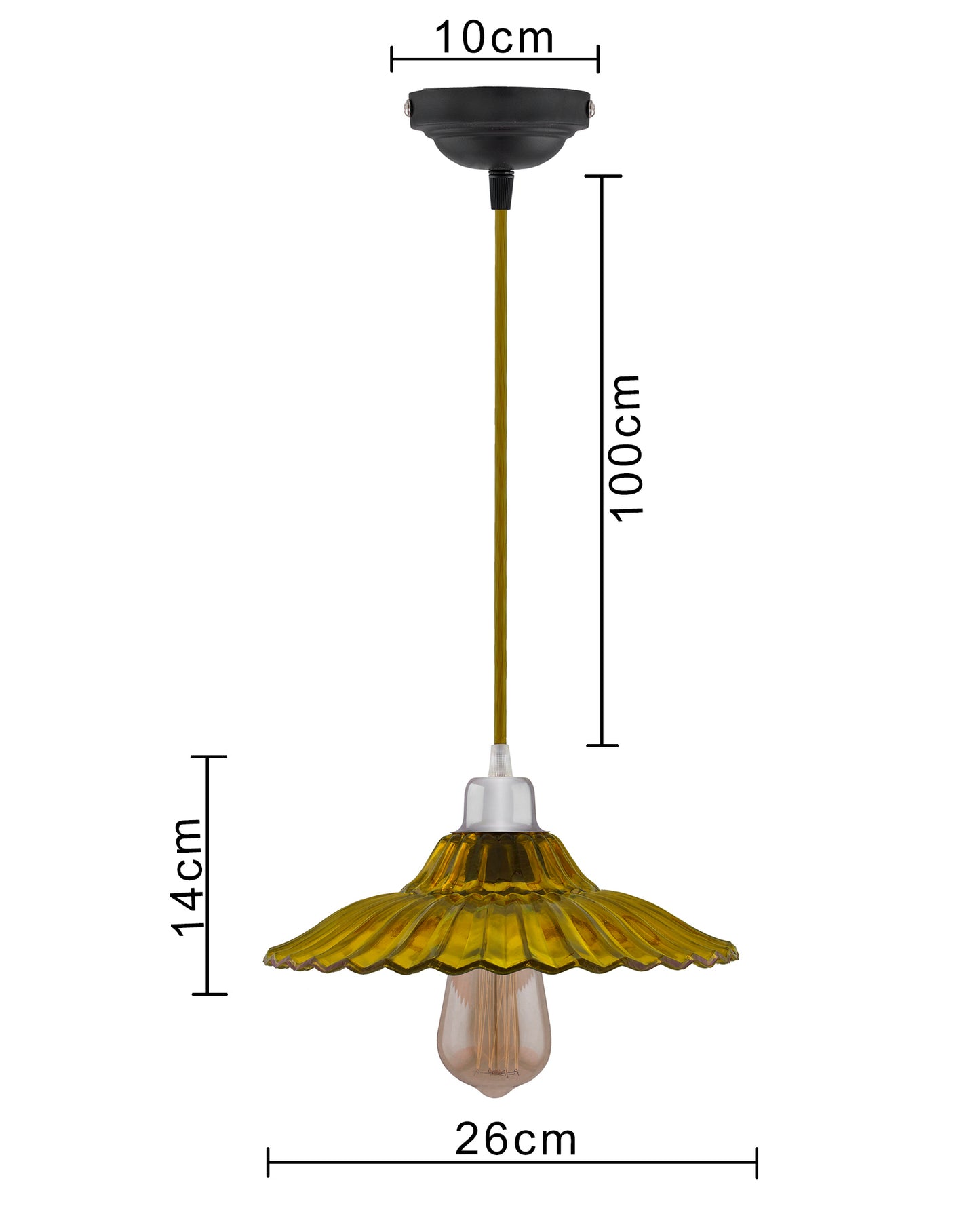 Industrial vintage E27 Colored Glass pendant Lampshade, Filament/LED hanging ceiling light,