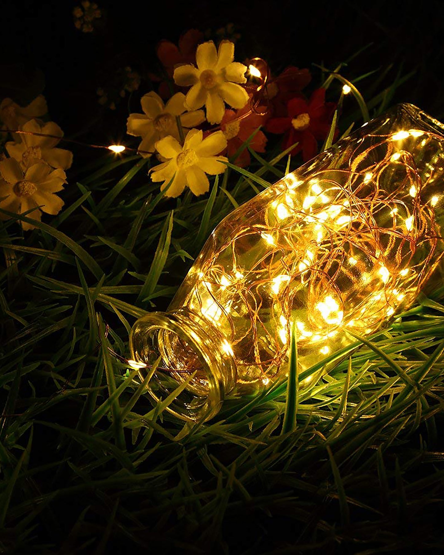 50-LED Fairy Copper String Lights 5m Waterproof, 3AA Battery, Warm White