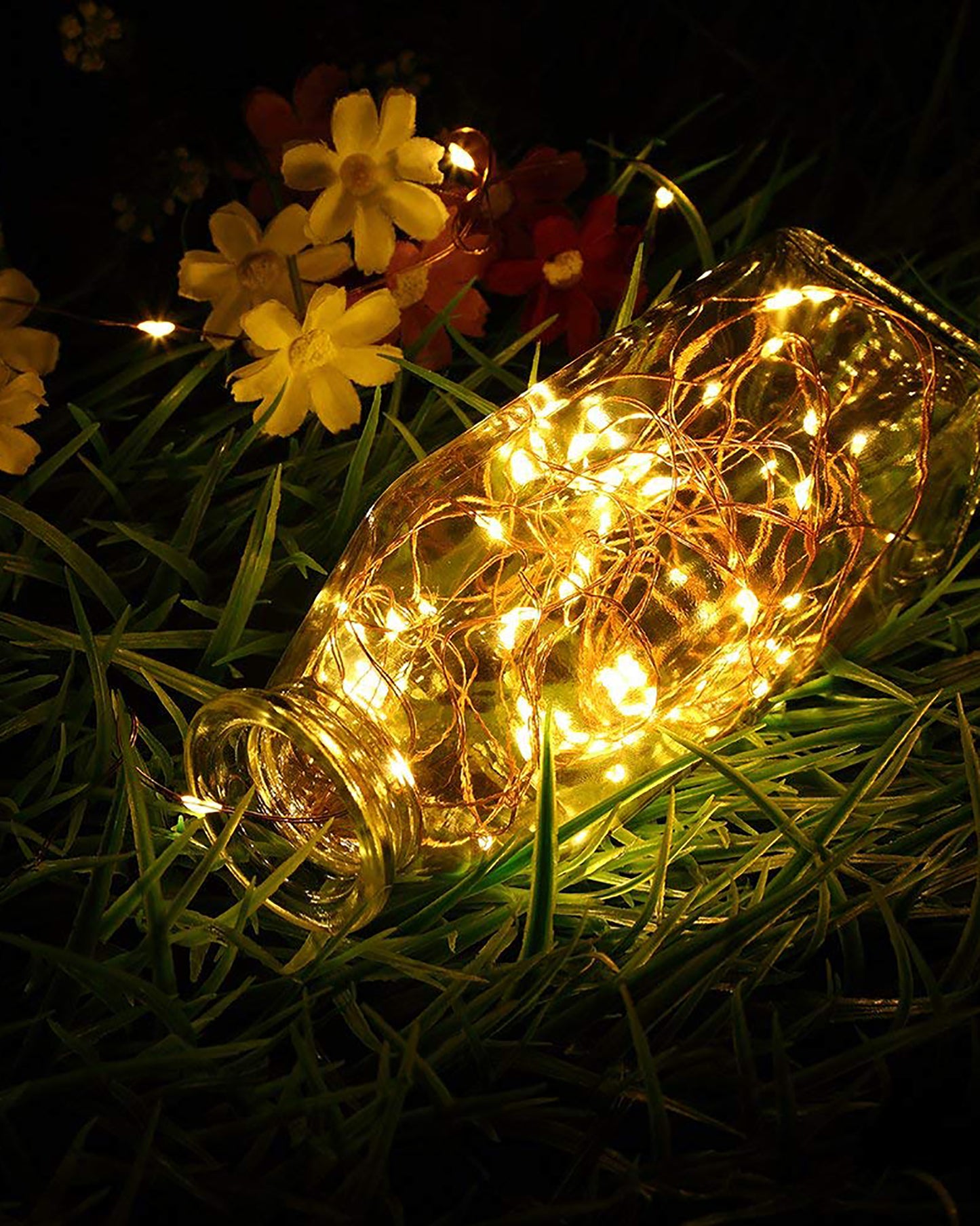 50-LED Fairy Copper String Lights 5m Waterproof, 3AA Battery, Warm White