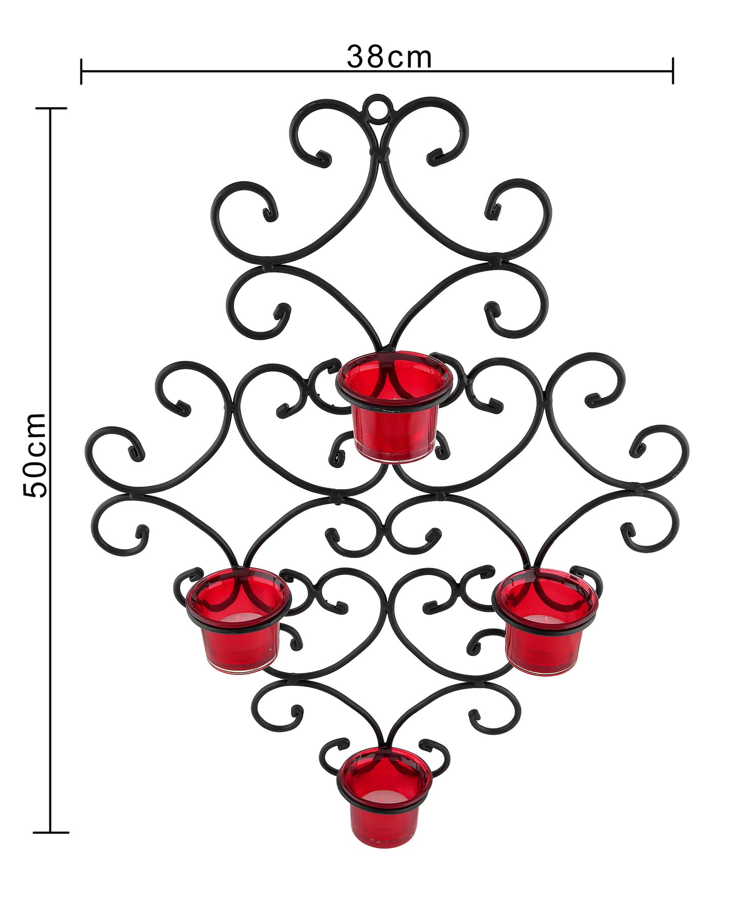 4-Votive Victorian Black Iron Wall Sconce Candle Holder,Candle Wall art