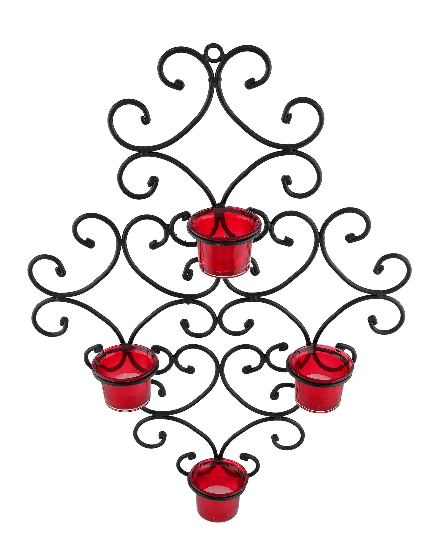 4-Votive Victorian Black Iron Wall Sconce Candle Holder,Candle Wall art