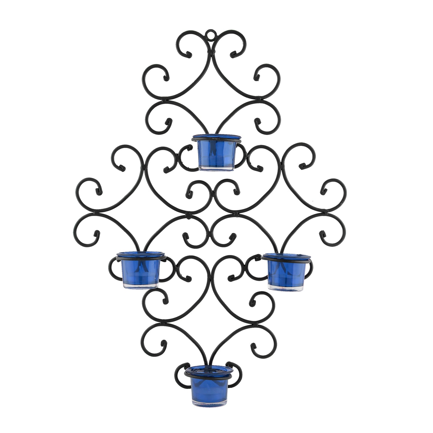 4-Votive Victorian Black Iron Wall Sconce Candle Holder,Candle Wall art