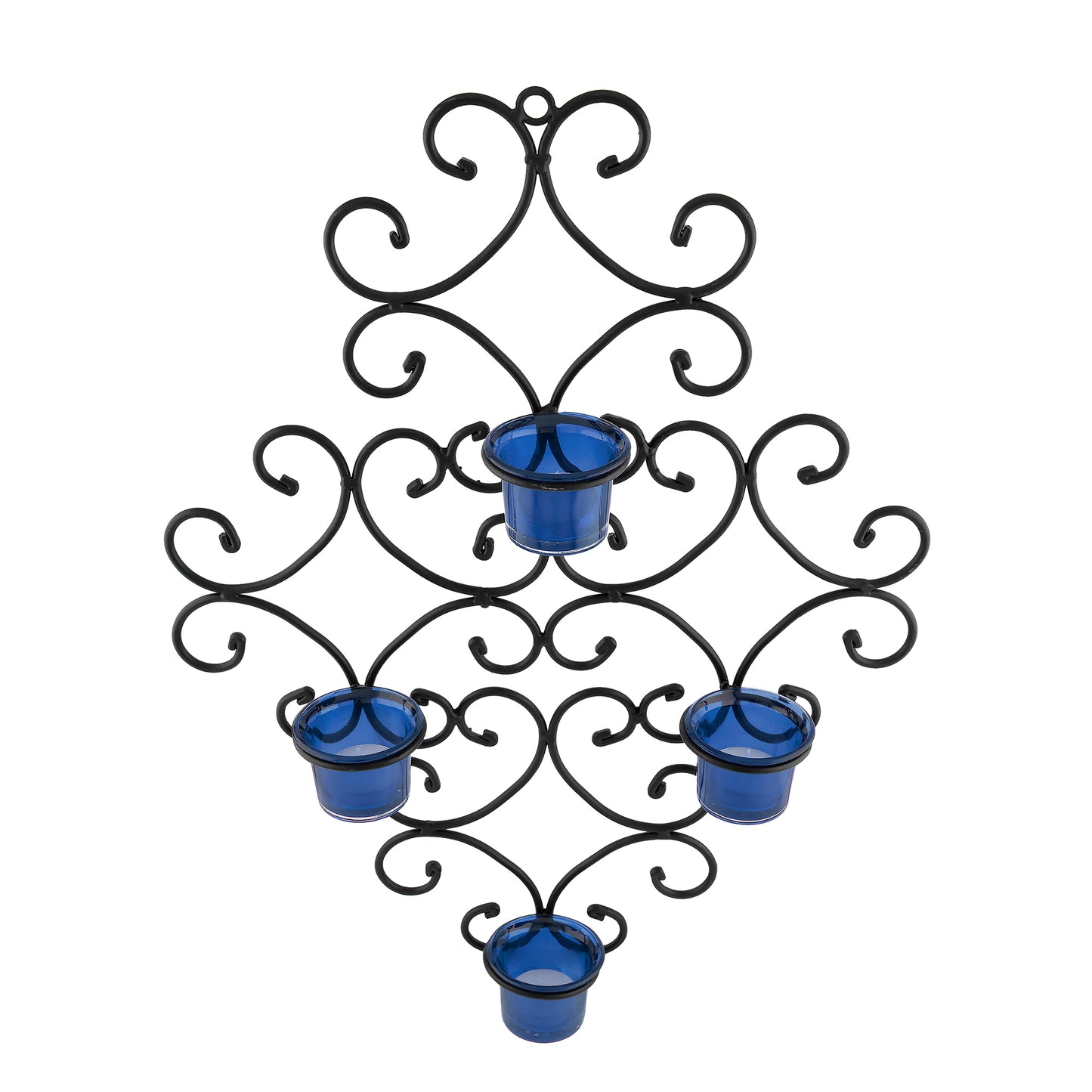 4-Votive Victorian Black Iron Wall Sconce Candle Holder,Candle Wall art