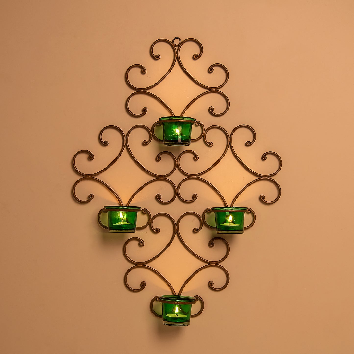 4-Votive Victorian Black Iron Wall Sconce Candle Holder,Candle Wall art