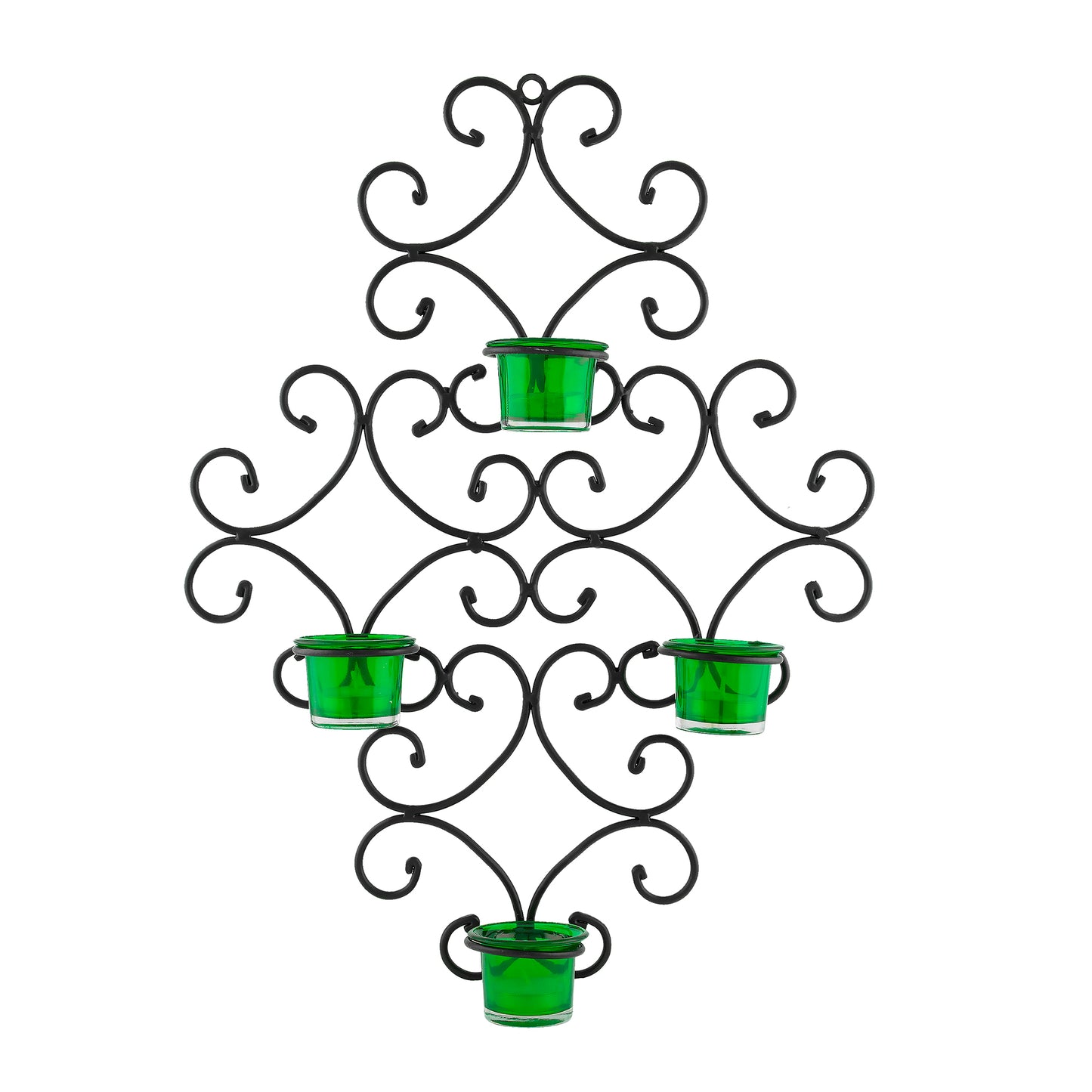 4-Votive Victorian Black Iron Wall Sconce Candle Holder,Candle Wall art