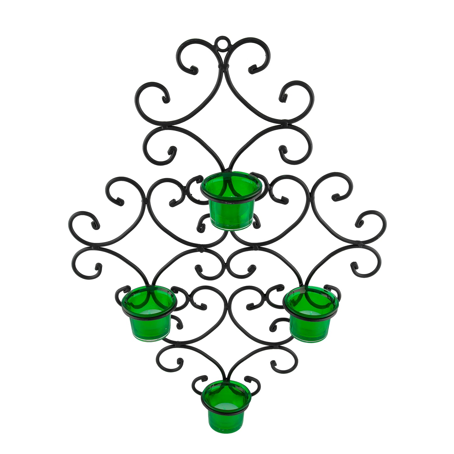 4-Votive Victorian Black Iron Wall Sconce Candle Holder,Candle Wall art