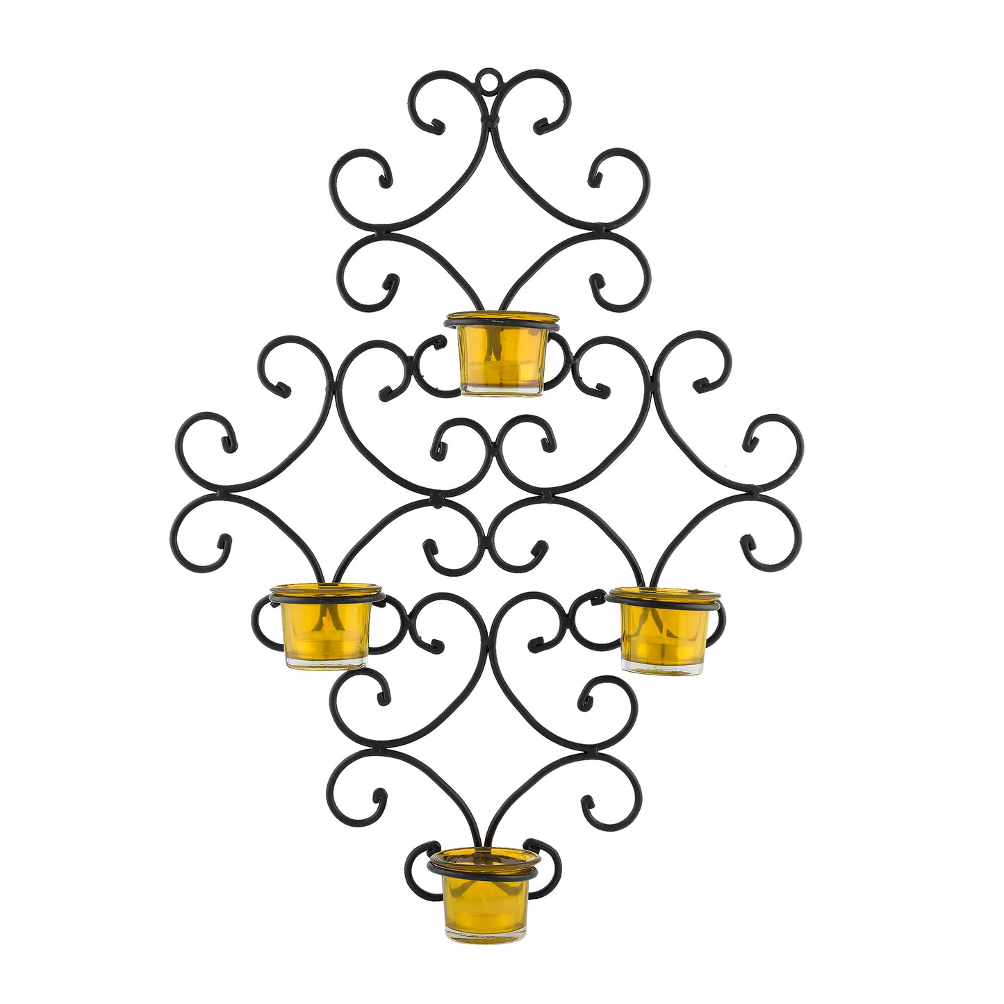 4-Votive Victorian Black Iron Wall Sconce Candle Holder,Candle Wall art