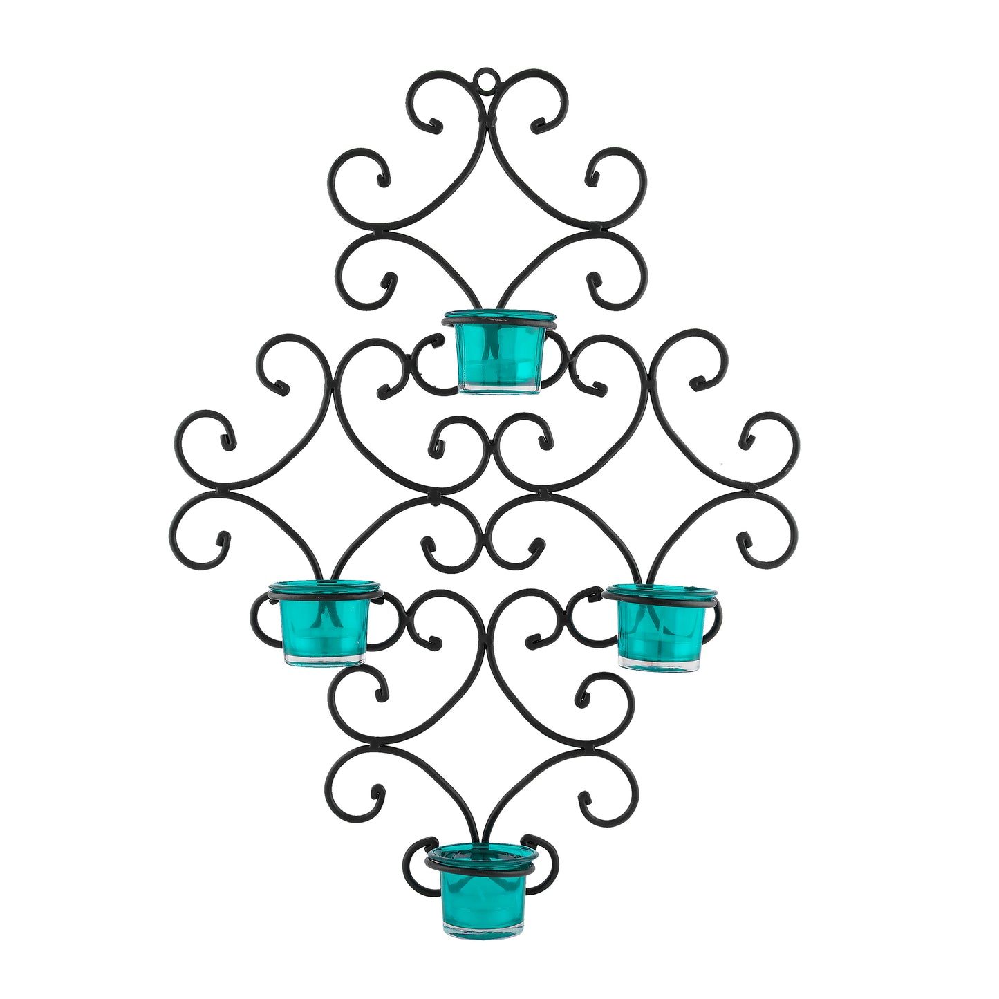 4-Votive Victorian Black Iron Wall Sconce Candle Holder,Candle Wall art