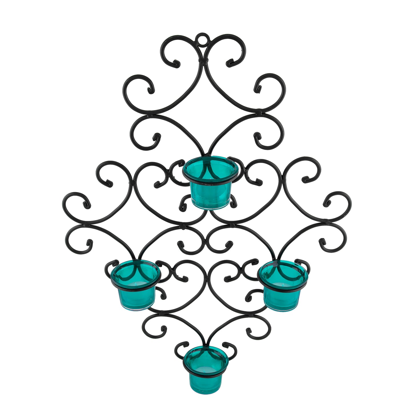 4-Votive Victorian Black Iron Wall Sconce Candle Holder,Candle Wall art