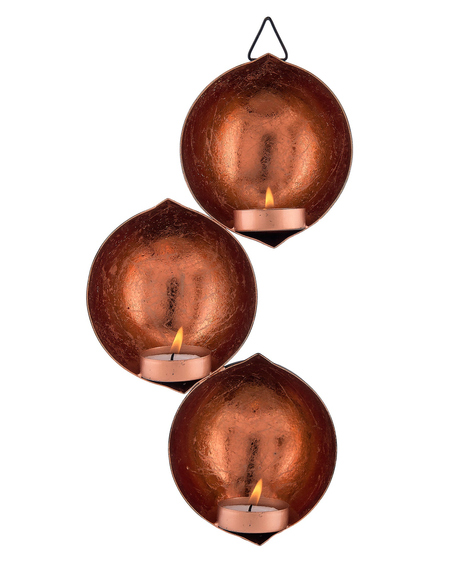 Wall Hanging metal Tri-Drop hanging candle holder, Wall candle Sconce