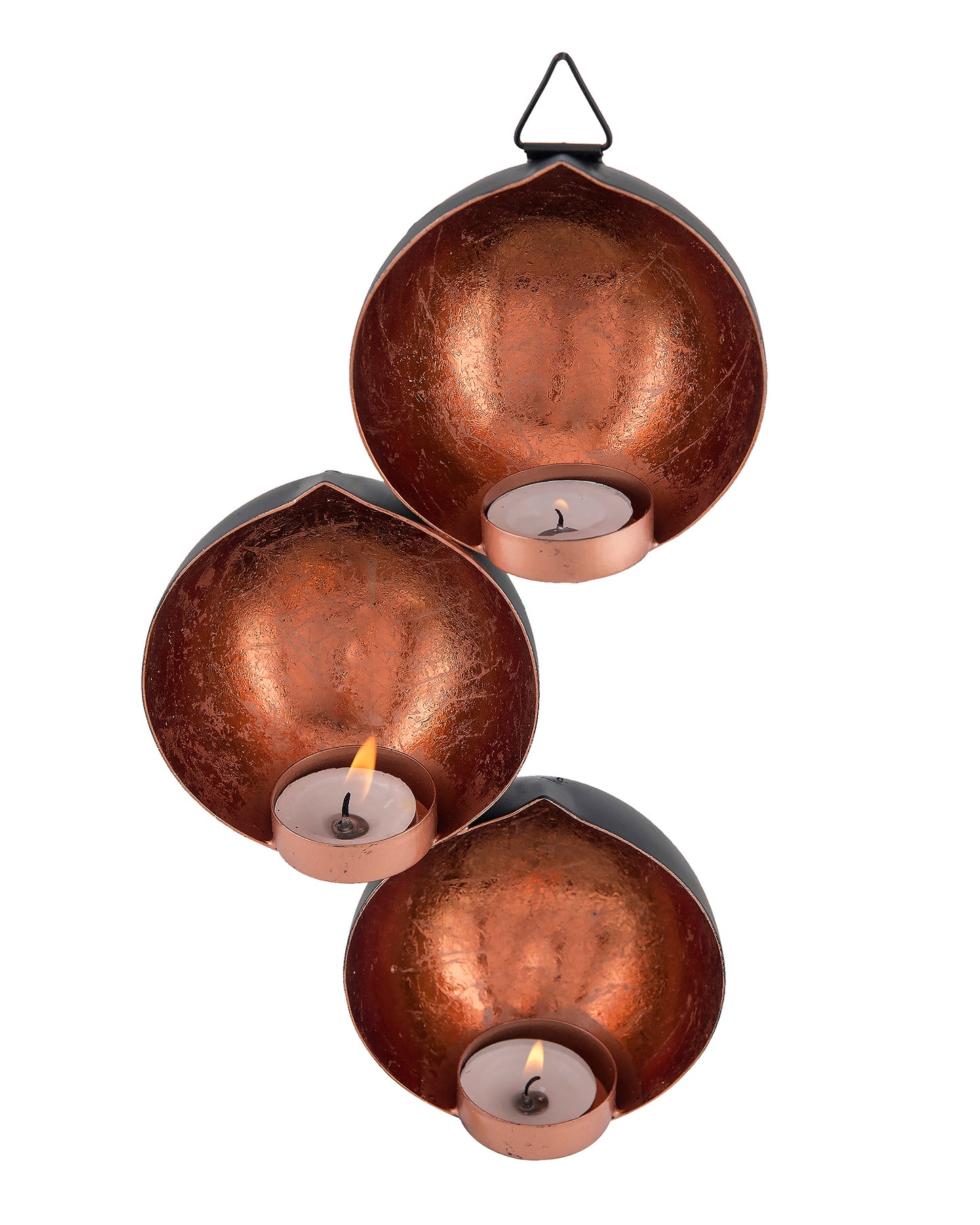 Wall Hanging metal Tri-Drop hanging candle holder, Wall candle Sconce