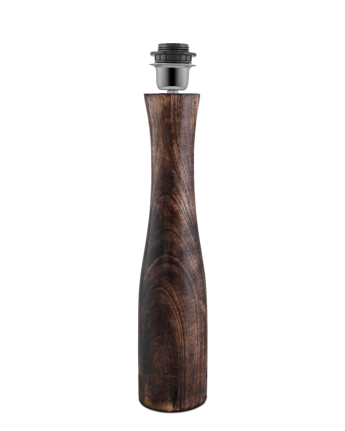 Antique Solid Timber Turned table lamp with Cone Shade
