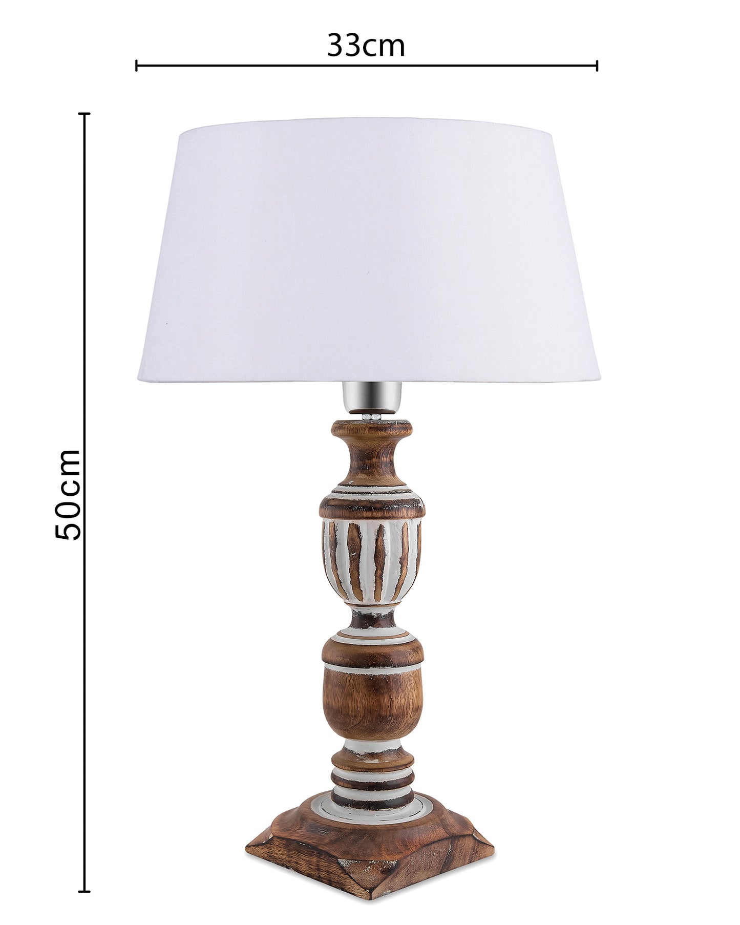 Antique White French Trophy Carved Table lamp with Empire Drum Shade