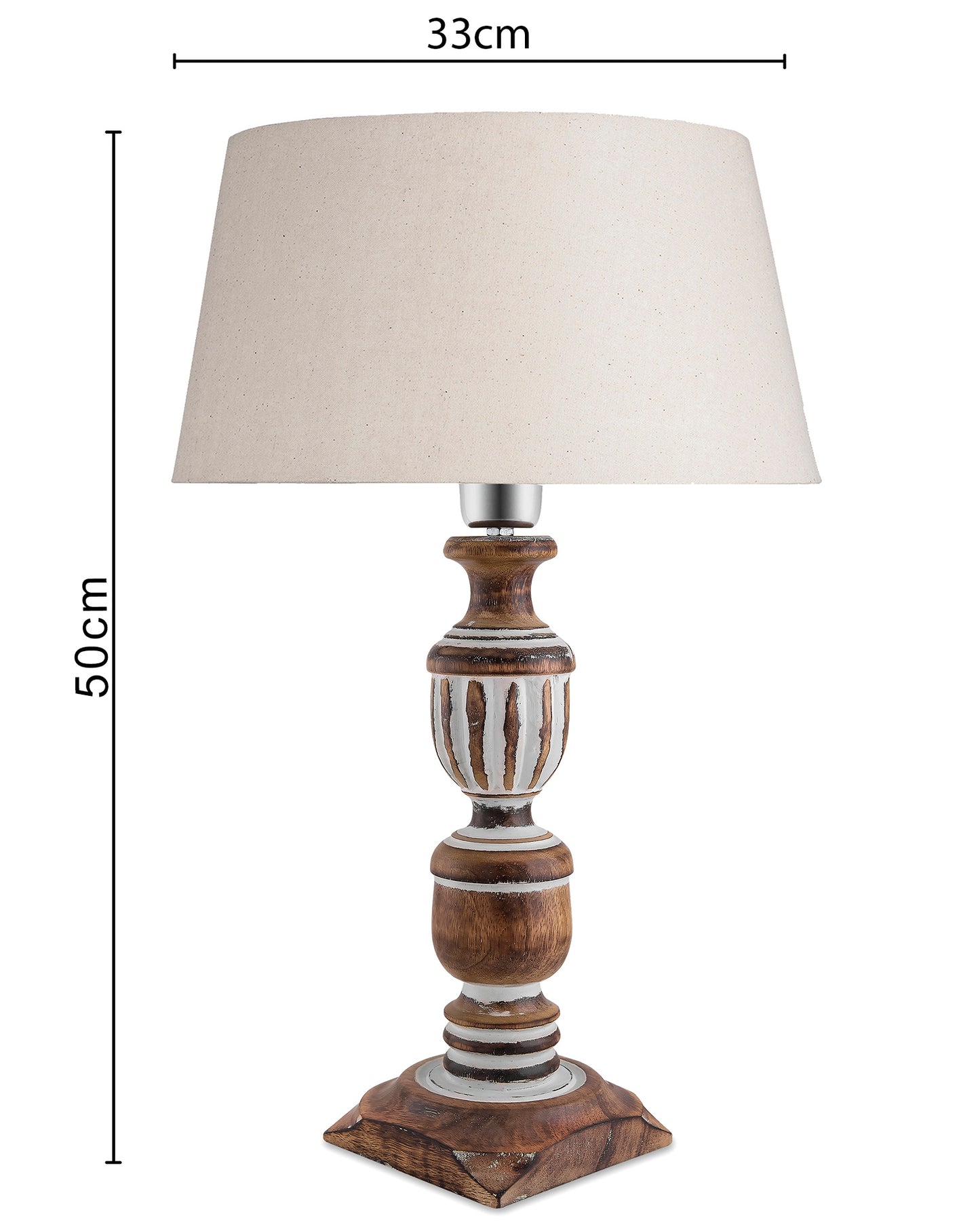Antique White French Trophy Carved Table lamp with Empire Drum Shade