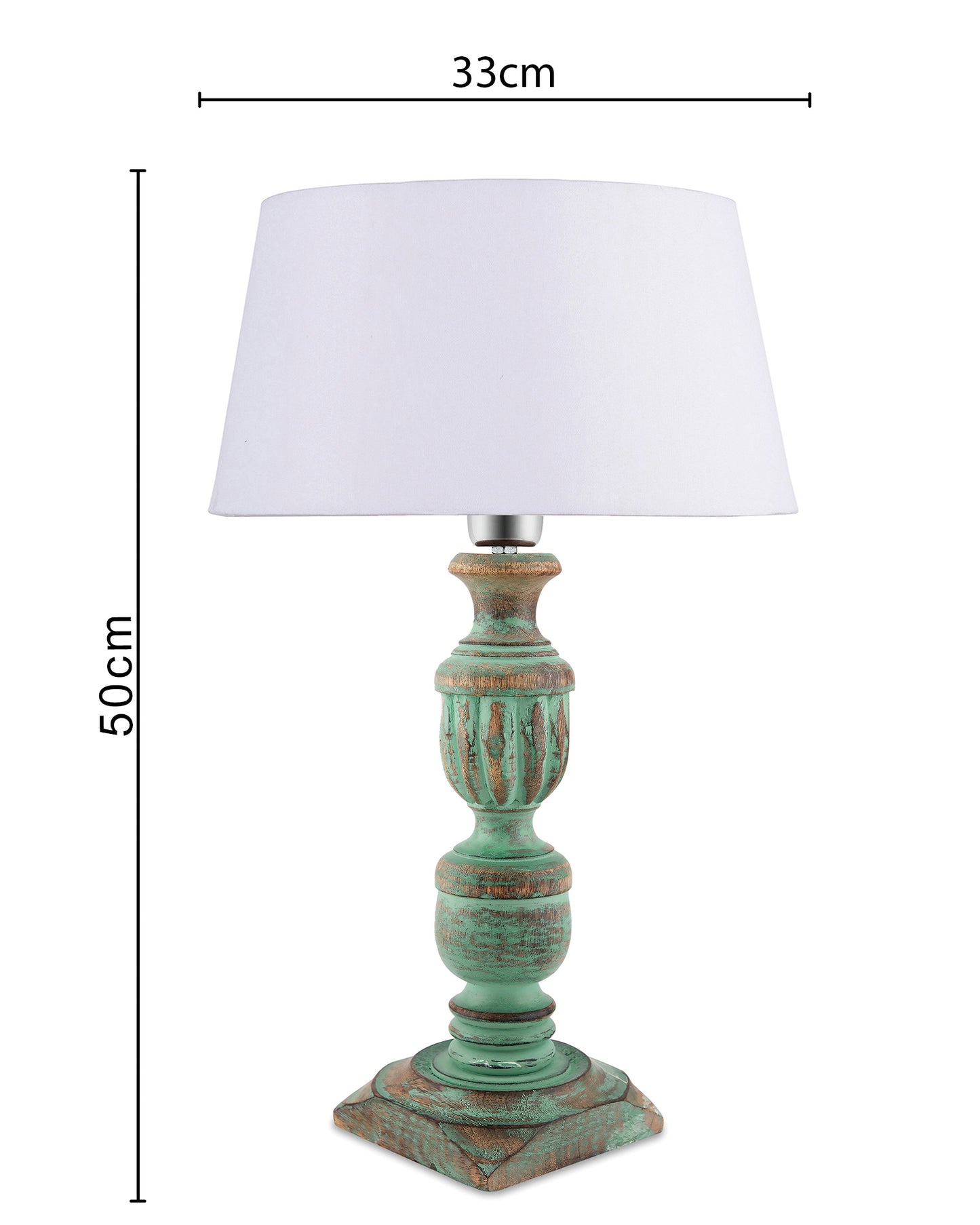 Rustic Algae French Trophy Carved Table lamp with Empire Drum Shade