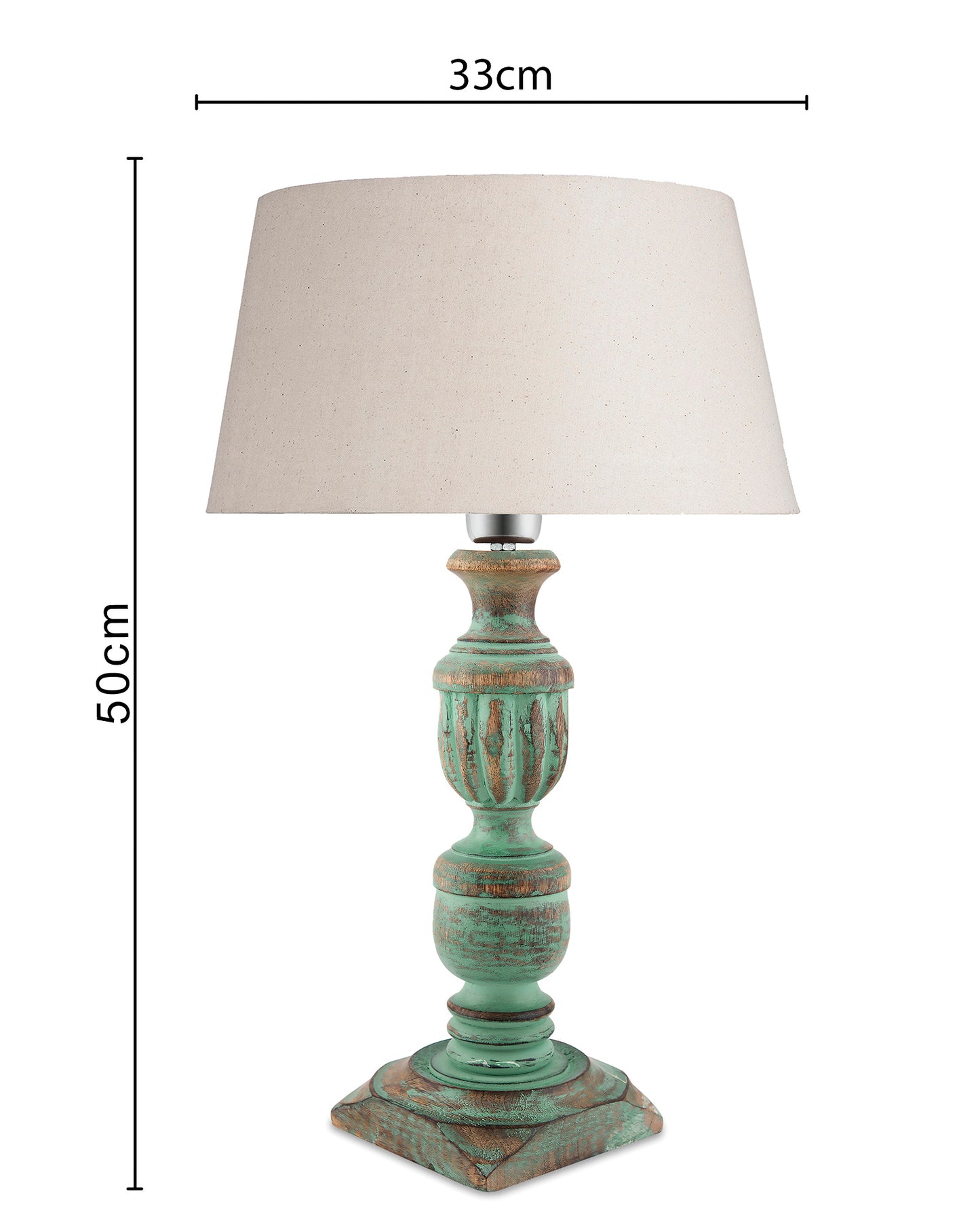 Rustic Algae French Trophy Carved Table lamp with Empire Drum Shade