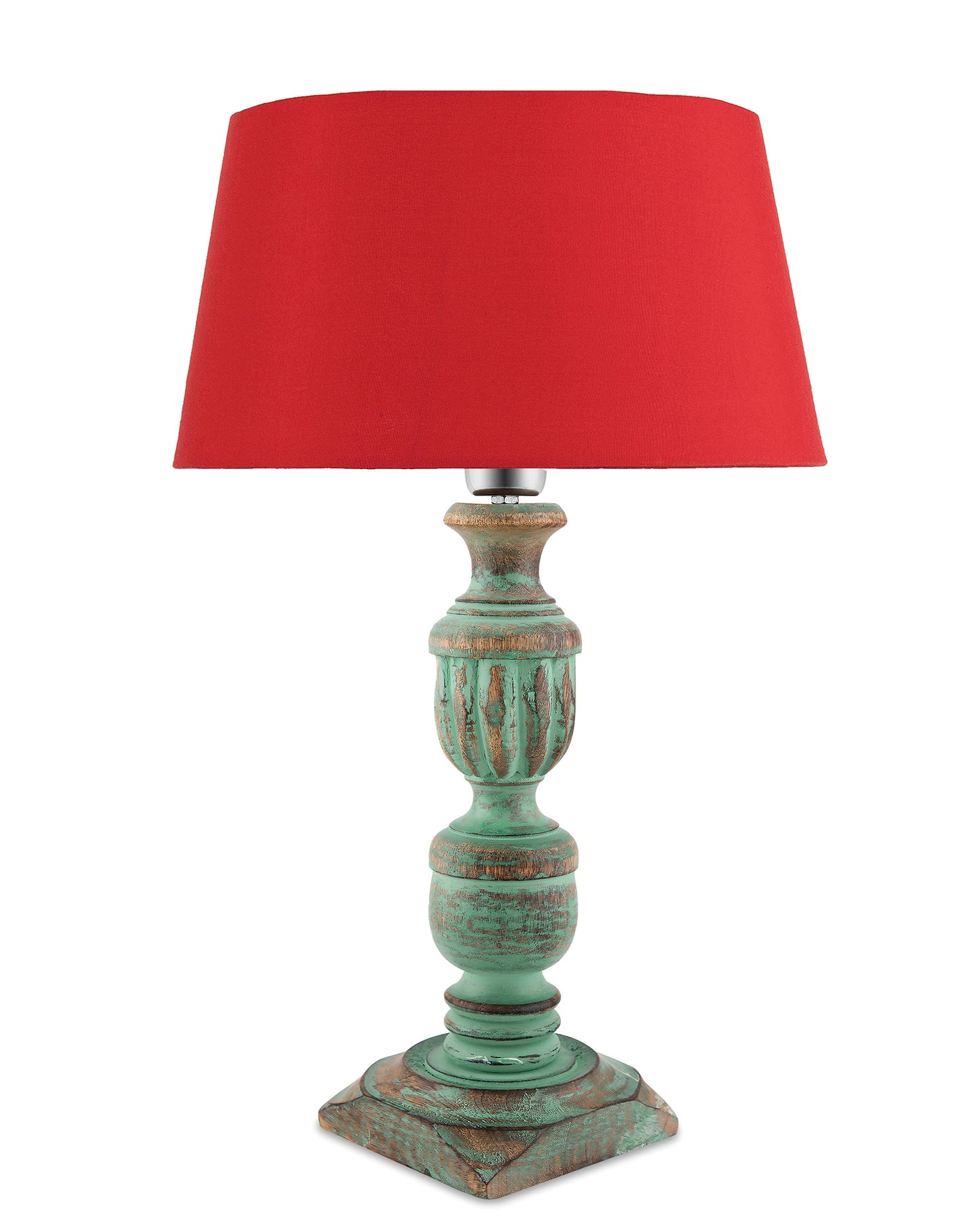 Rustic Algae French Trophy Carved Table lamp with Empire Drum Shade