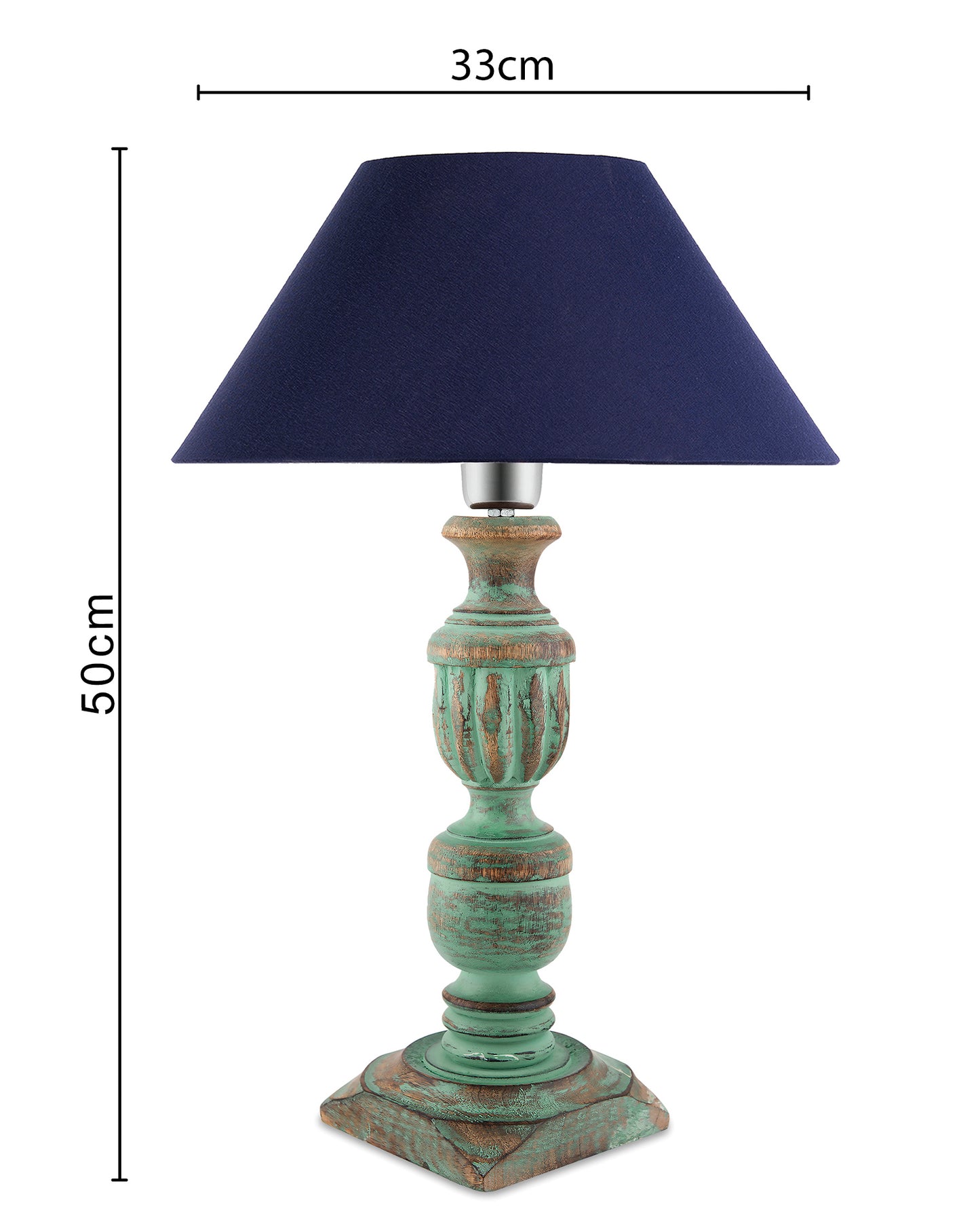 Rustic Algae French Trophy Carved Table lamp with Cone Shade