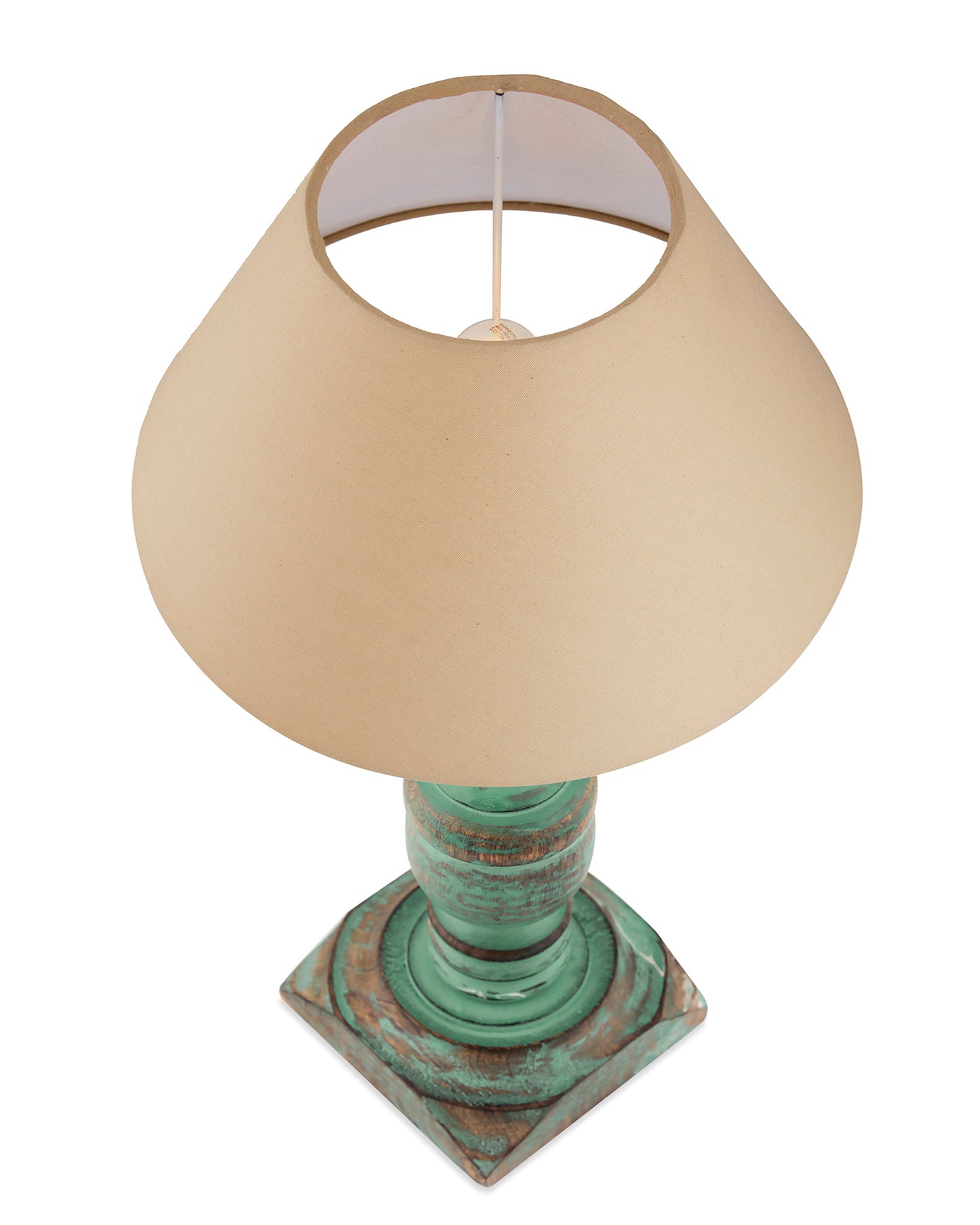 Rustic Algae French Trophy Carved Table lamp with Cone Shade