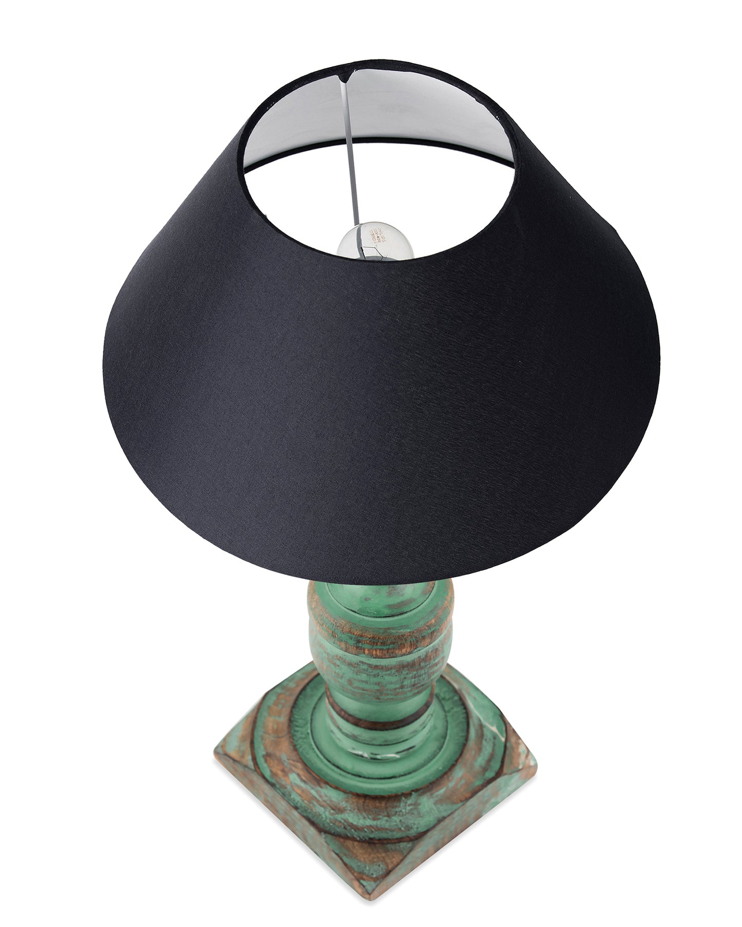 Rustic Algae French Trophy Carved Table lamp with Cone Shade