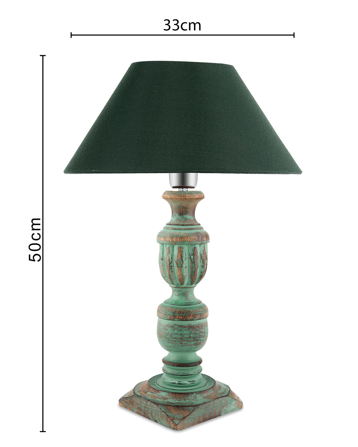 Rustic Algae French Trophy Carved Table lamp with Cone Shade