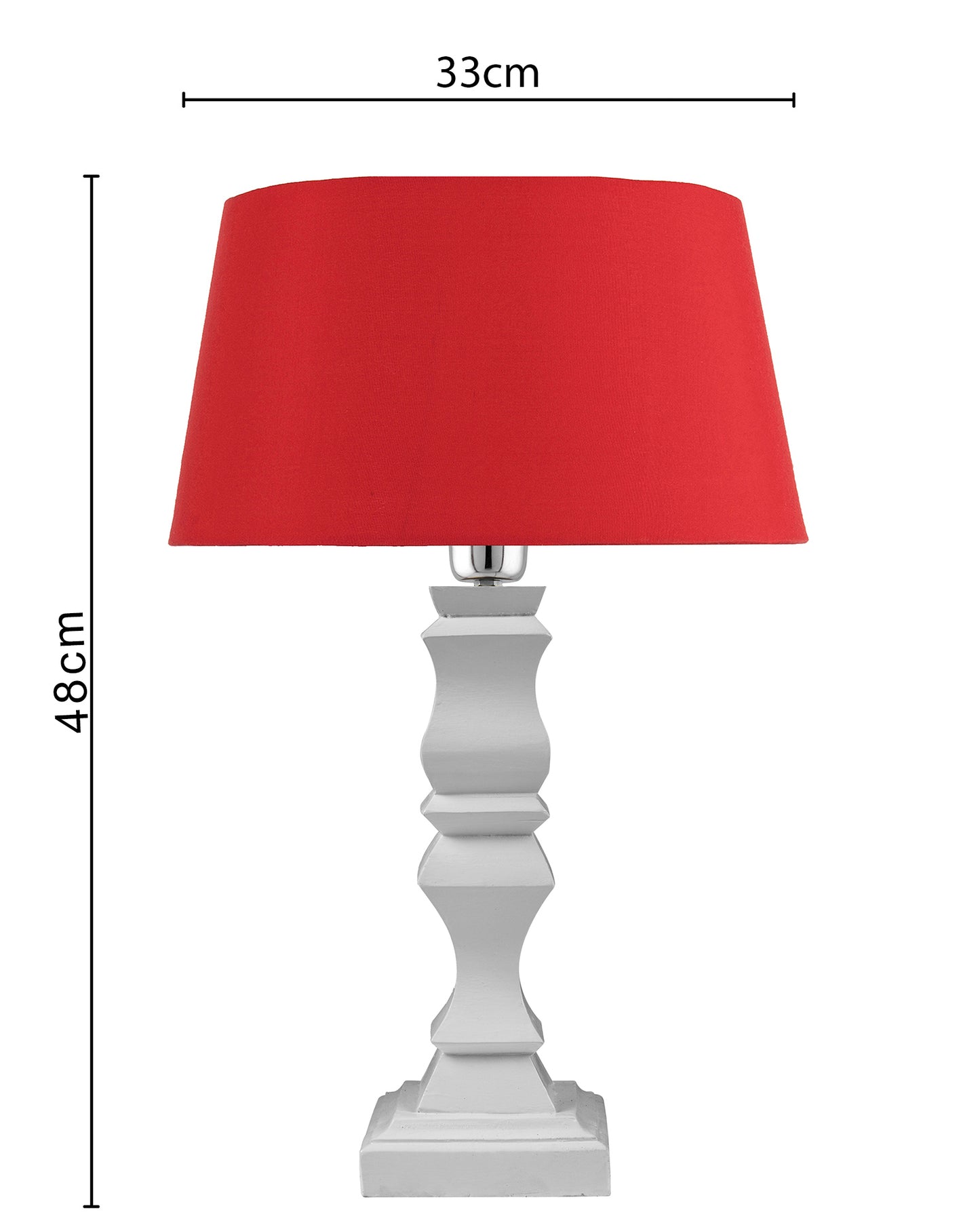 Classic Cube Cut White Table Lamp with Empire Drum Shade