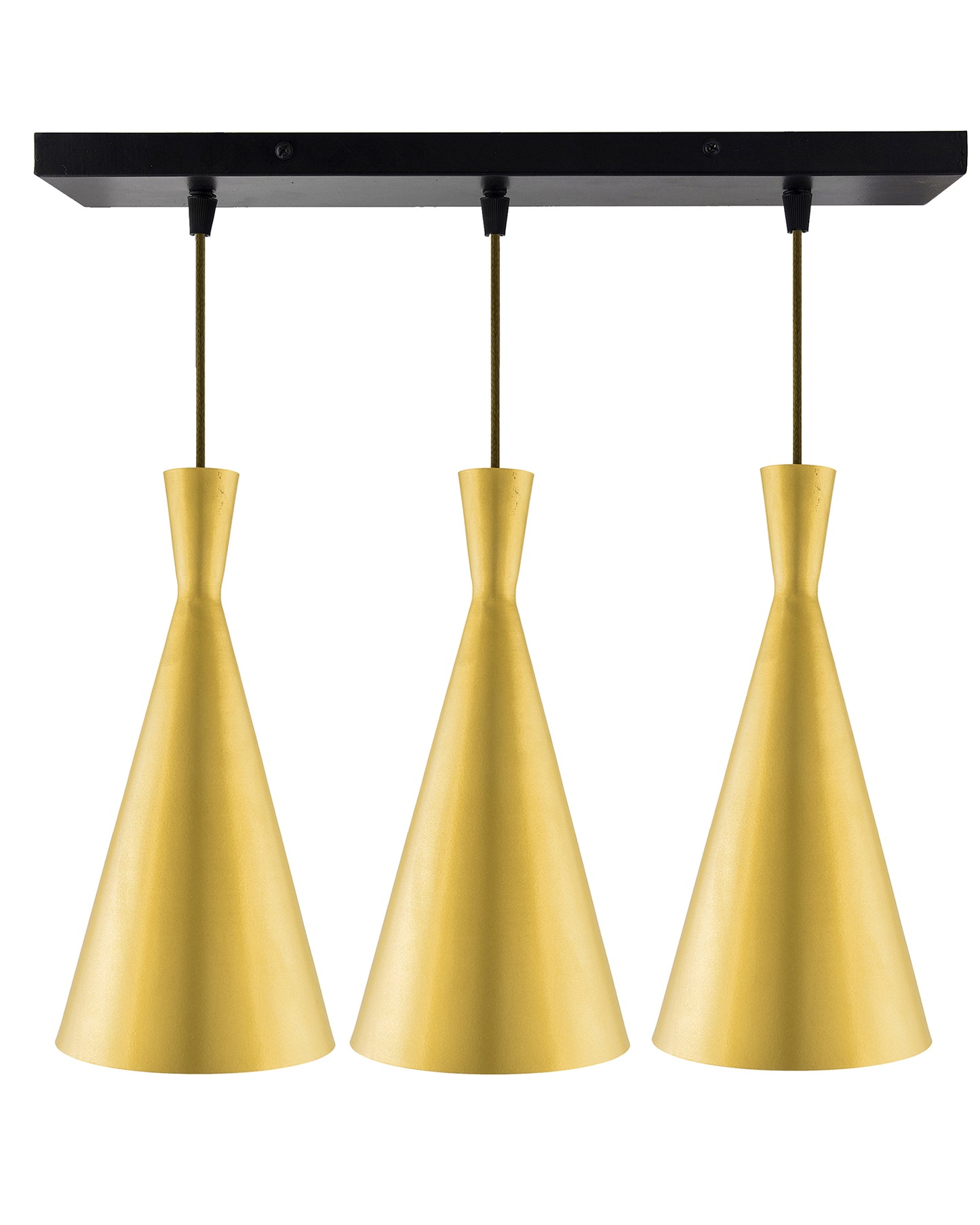 3-Lights Linear Cluster Chandelier Modern Inverted Cone Shaped hanging Light, E27 Holder, Decorative,URBAN Retro, Nordic Style