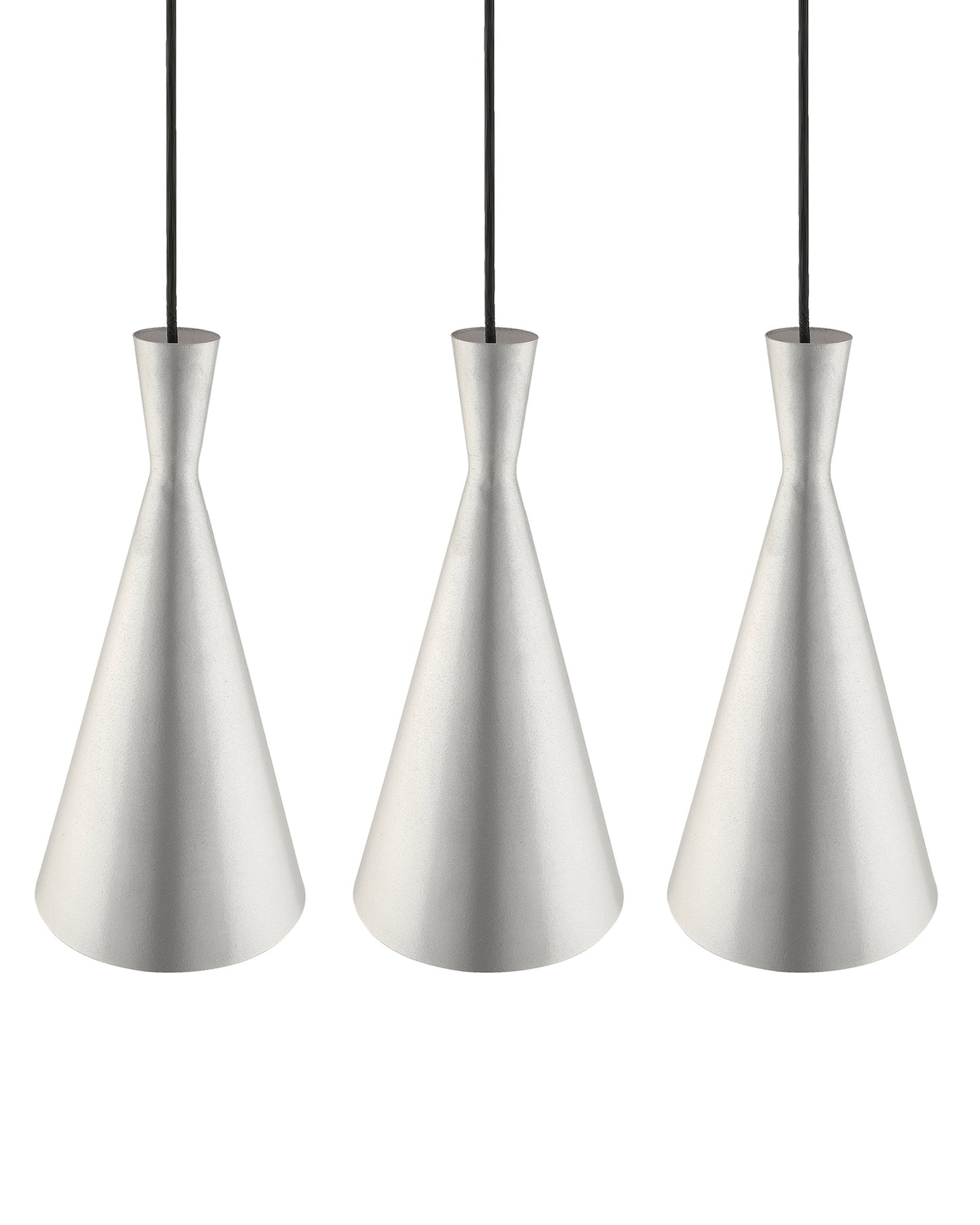 3-Lights Linear Cluster Chandelier Modern Inverted Cone Shaped hanging Light, E27 Holder, Decorative,URBAN Retro, Nordic Style