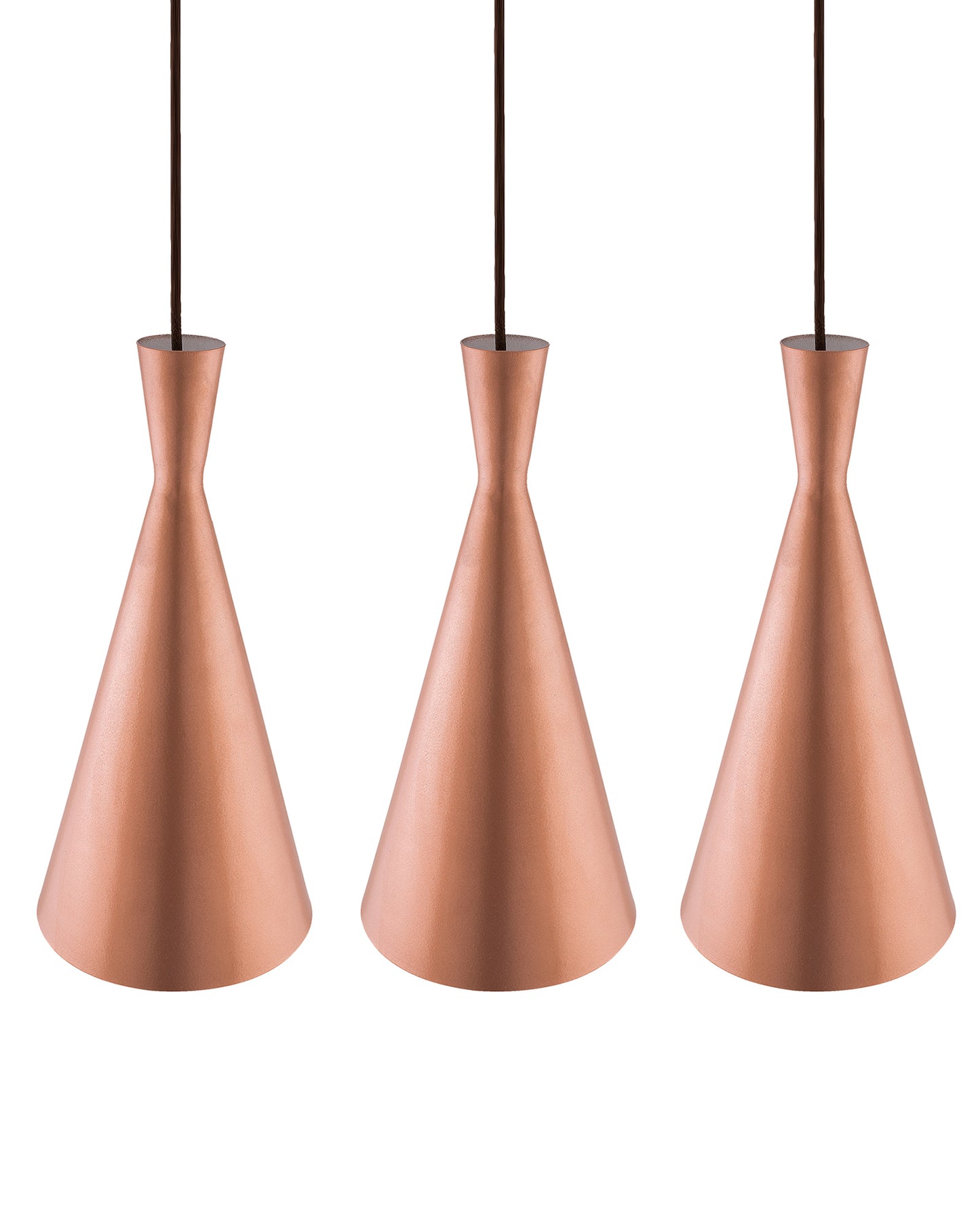 3-Lights Linear Cluster Chandelier Modern Inverted Cone Shaped hanging Light, E27 Holder, Decorative,URBAN Retro, Nordic Style