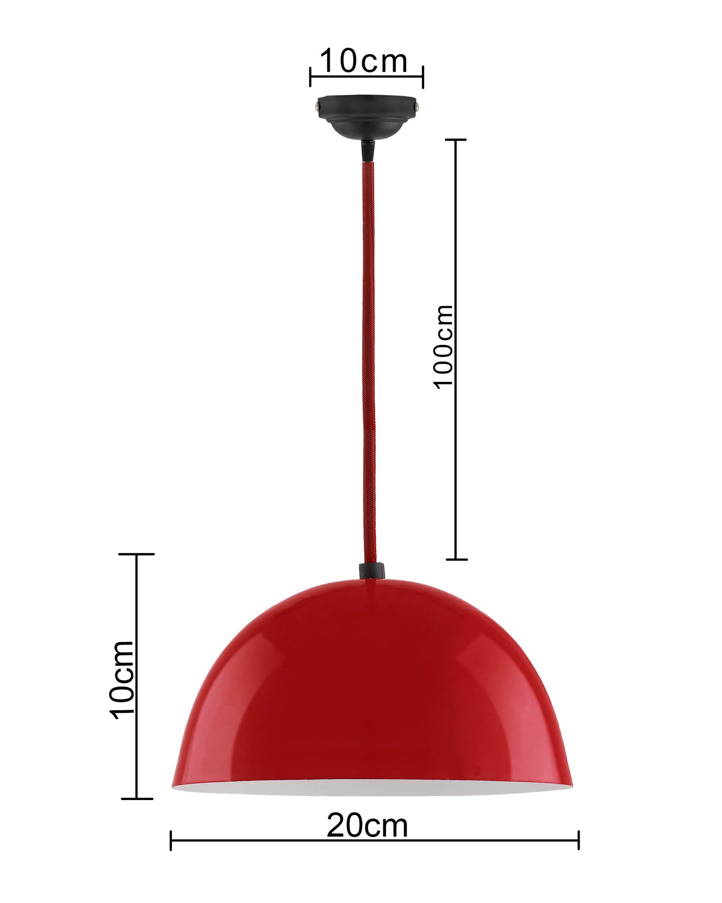 Metallic Pendant hanging light, hanging lamp 8"