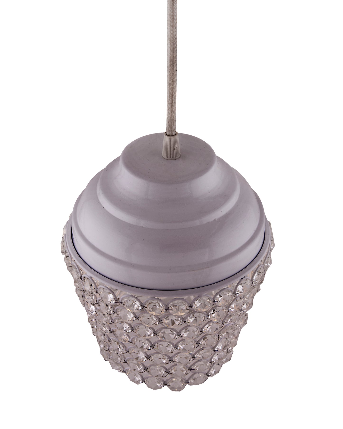 Matt White Crystal Hanging Lantern Light, Ceiling Light, Nordic E27 Pendant