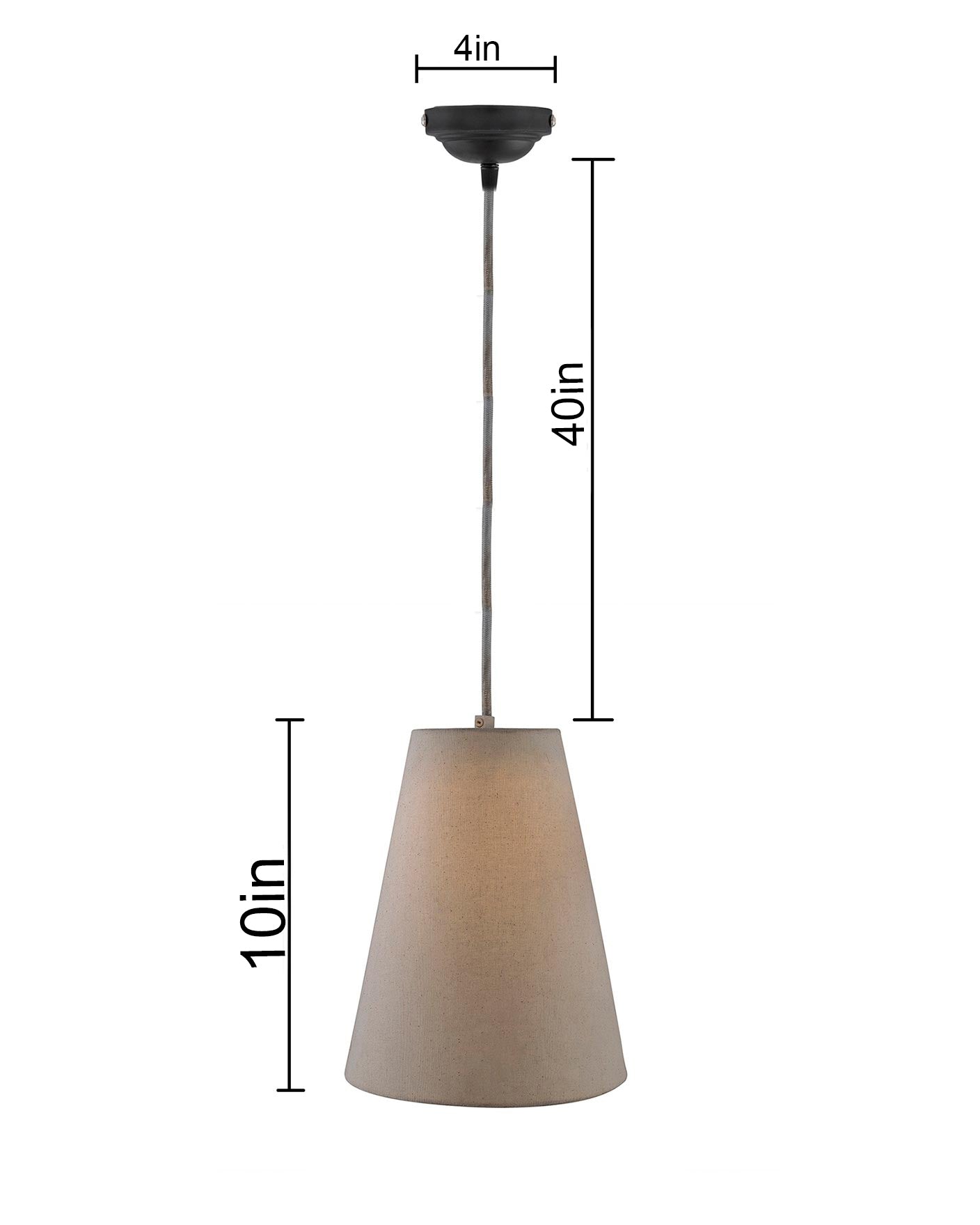 Khadi Fabric Hanging Cone Light, Pendant Ceiling Light E27