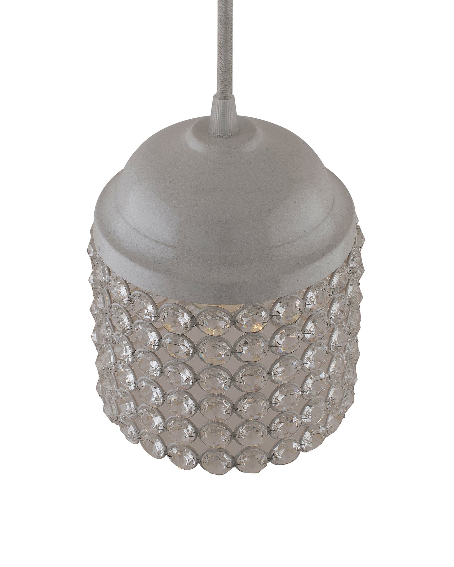 White Crystal Hanging Cylinder Light, Ceiling Light, Nordic E27 Pendant